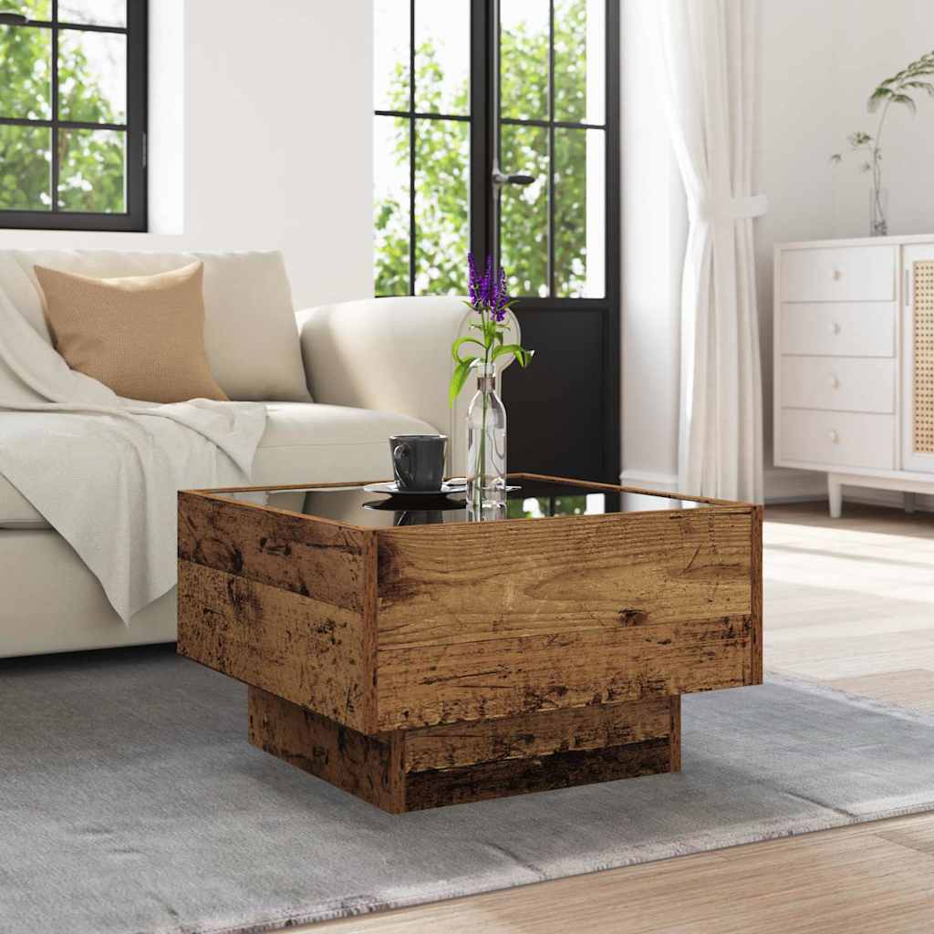 Table basse Bois ancien 50 x 50 x 30 cm Bois d'ingénierie - XIOS