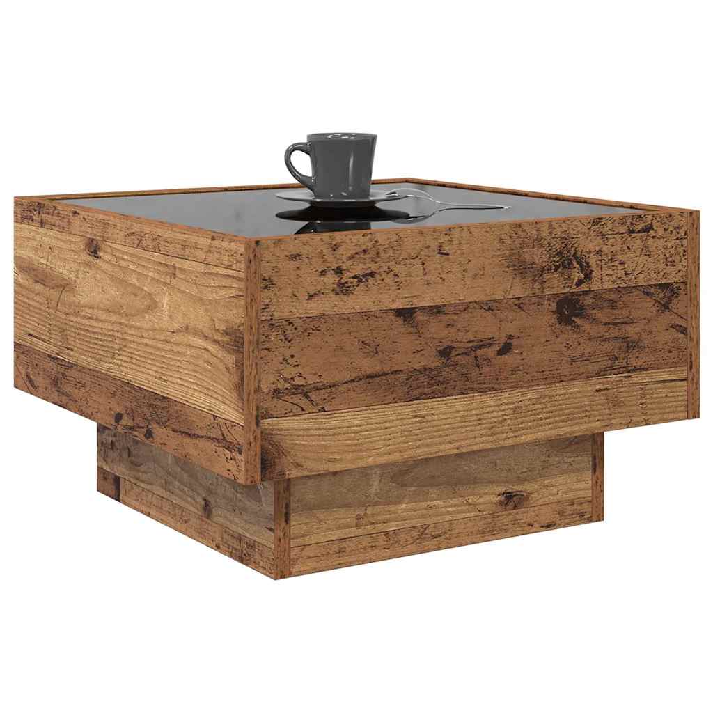 Table basse Bois ancien 50 x 50 x 30 cm Bois d'ingénierie - XIOS