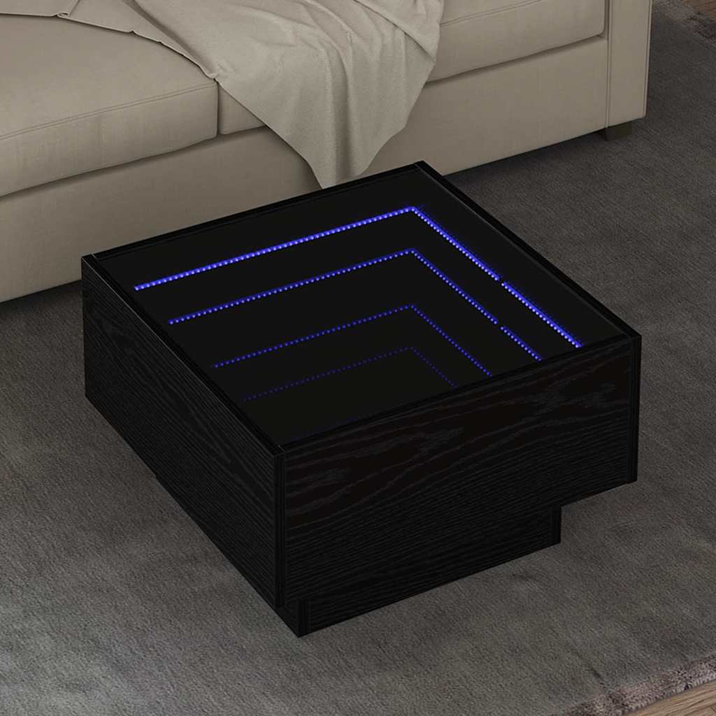 Table basse Chêne noir 50 x 50 x 30 cm Bois d'ingénierie - XIOS