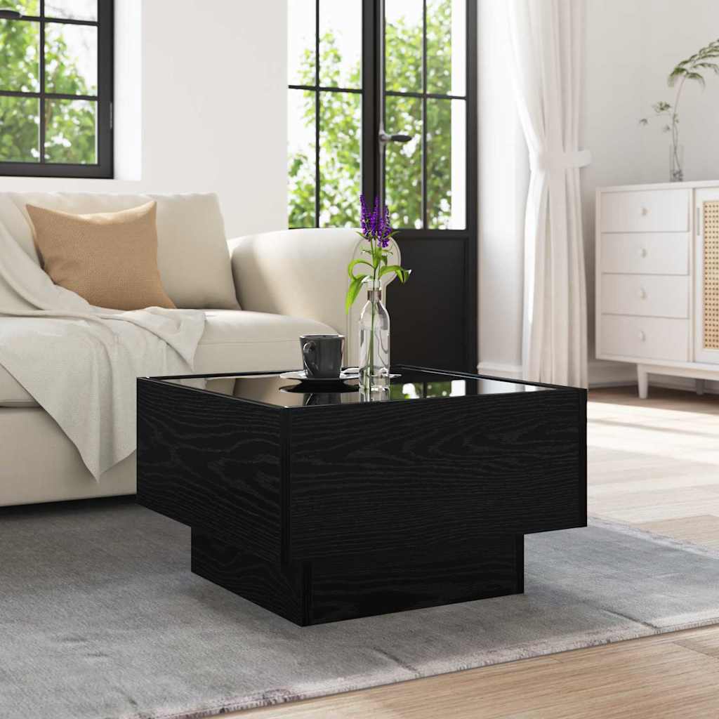 Table basse Chêne noir 50 x 50 x 30 cm Bois d'ingénierie - XIOS