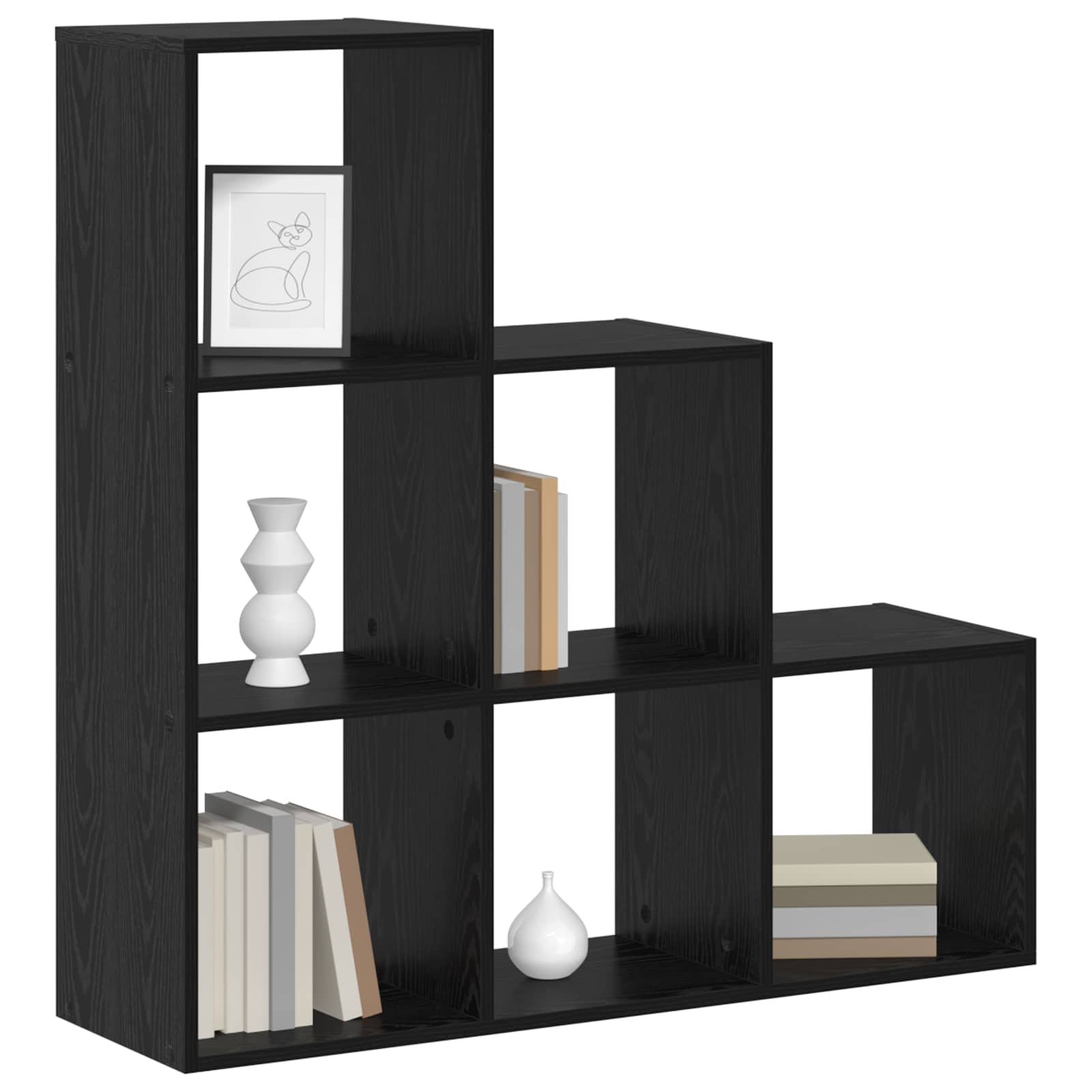 Cloison Bibliothèque Chêne noir 99 x 29 x 99 cm - XIOS