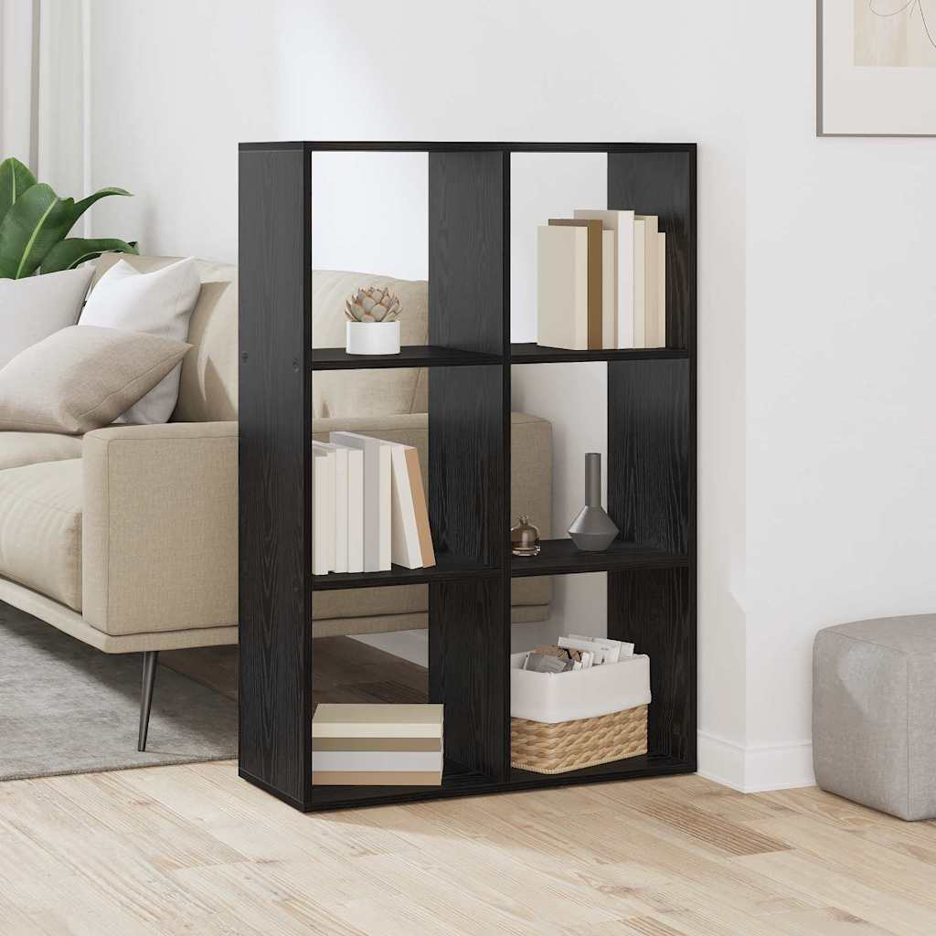 Bibliothèque Chêne noir 69.5 x 29 x 103.5 cm Bois d'ingénierie - XIOS