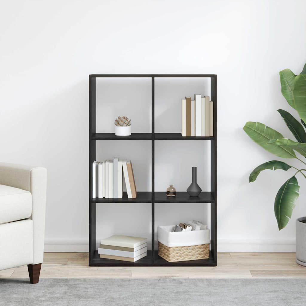 Bibliothèque Chêne noir 69.5 x 29 x 103.5 cm Bois d'ingénierie - XIOS