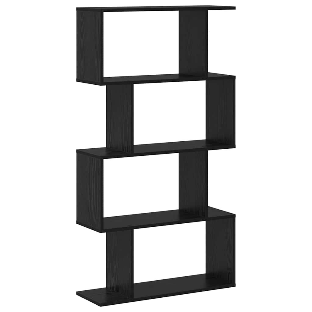 Bibliothèque Noir 70 x 24 x 129 cm Bois d'ingénierie - XIOS