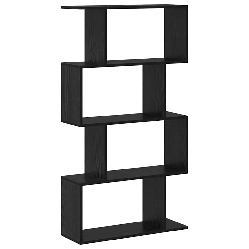 Bibliothèque Noir 70 x 24 x 129 cm Bois d'ingénierie - XIOS