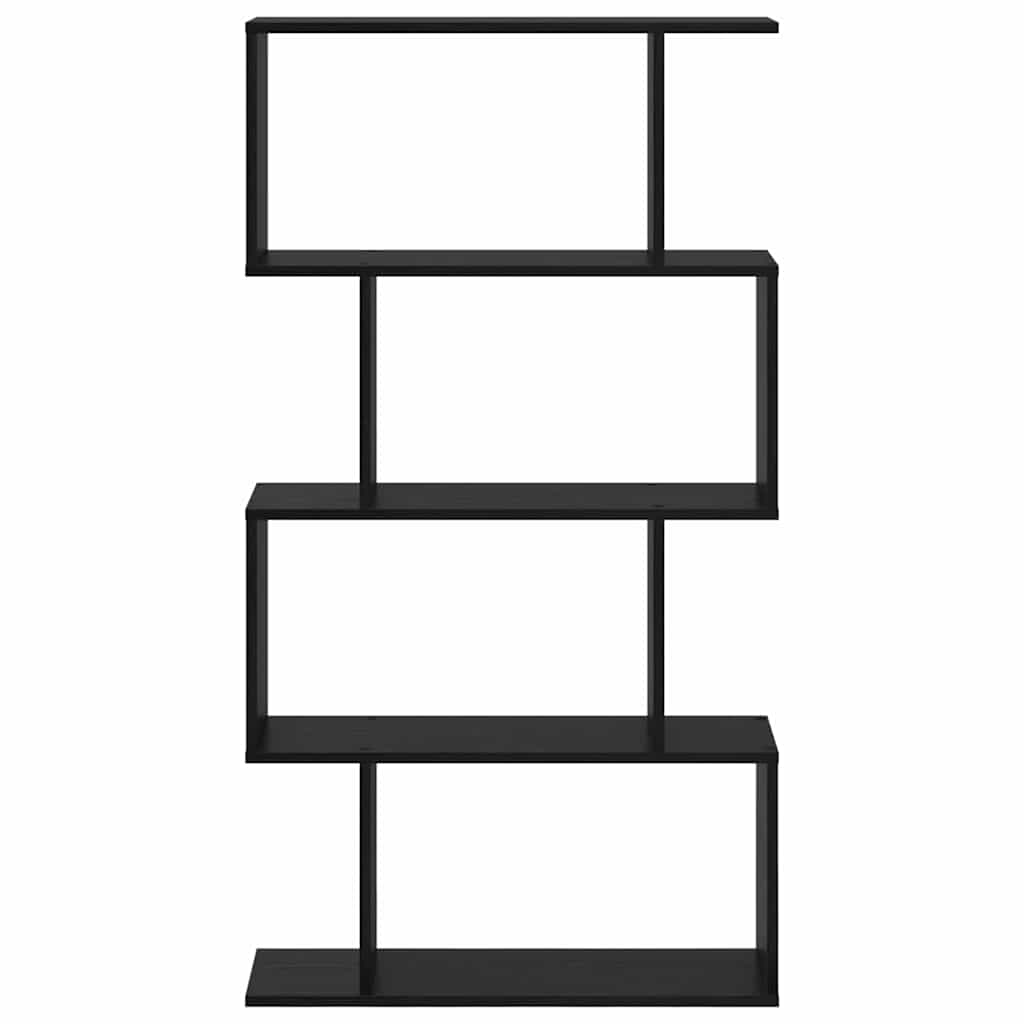 Bibliothèque Noir 70 x 24 x 129 cm Bois d'ingénierie - XIOS