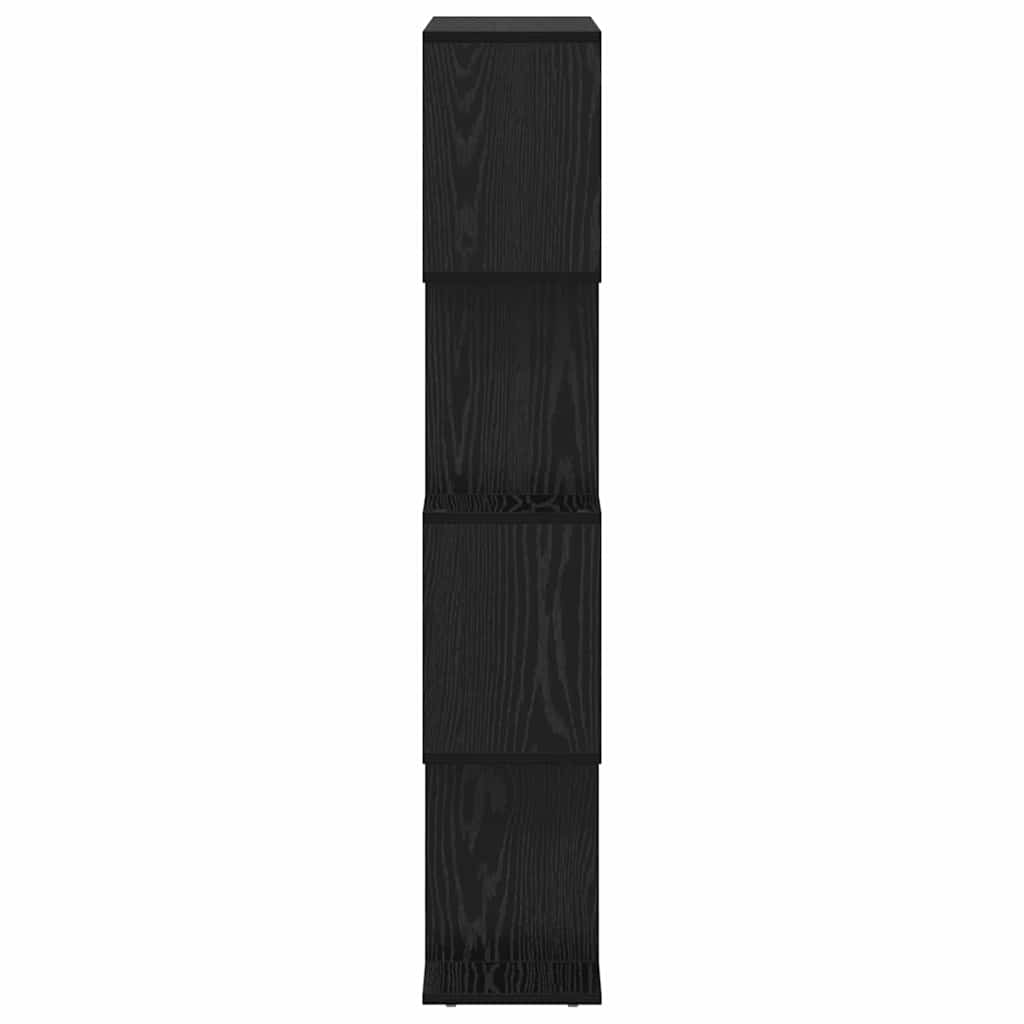 Bibliothèque Noir 70 x 24 x 129 cm Bois d'ingénierie - XIOS