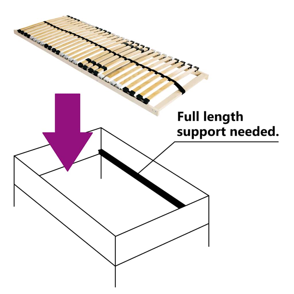 Sommier à lattes Marron 100 x 190 cm Bois de hêtre massif - XIOS