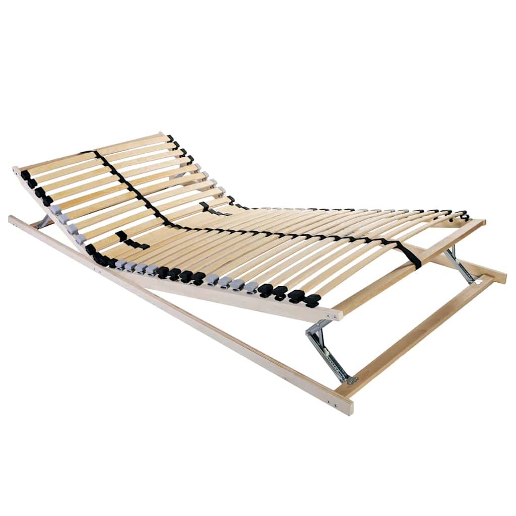 Sommier à lattes Marron 140 x 190 cm Bois de hêtre massif - XIOS