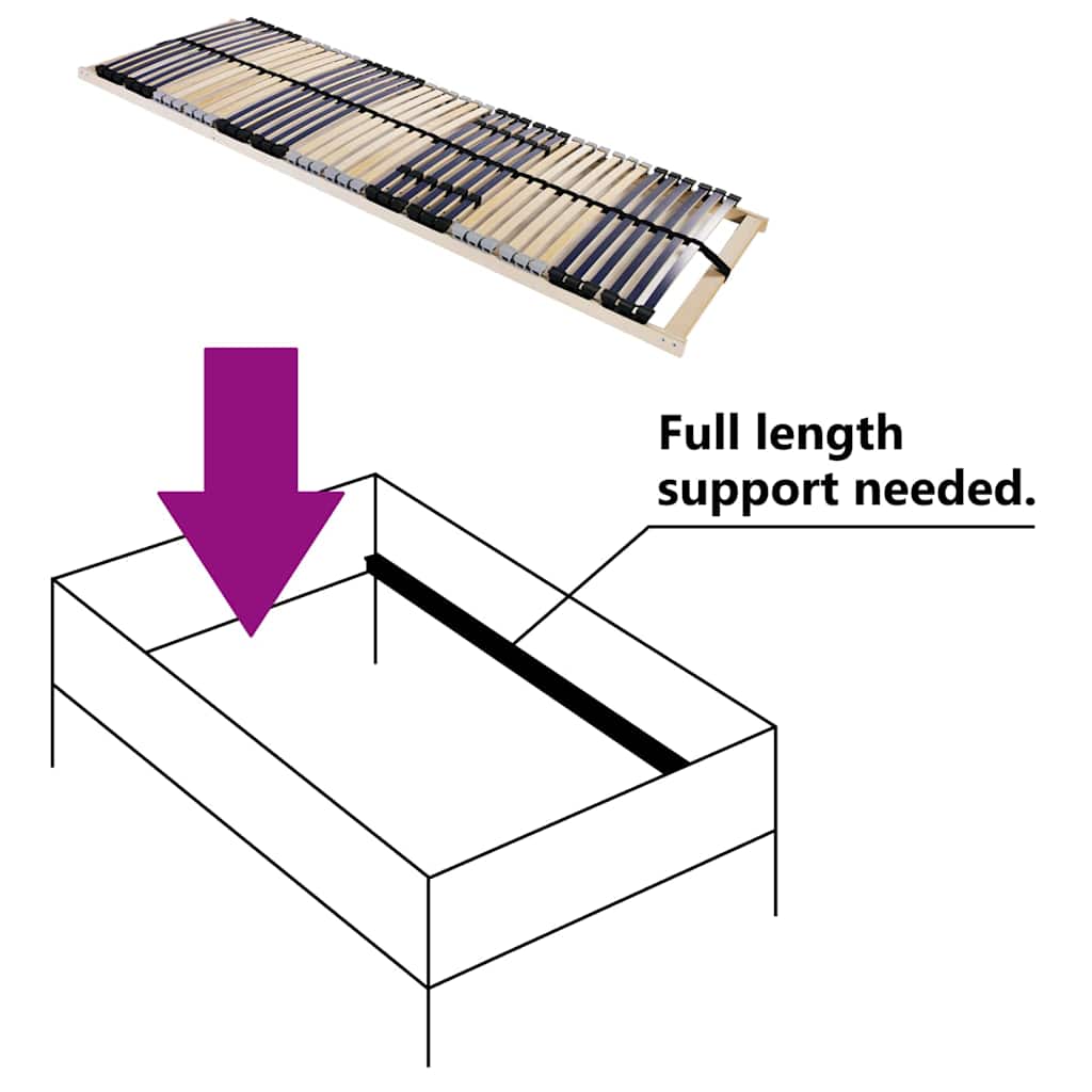 Sommier à lattes Marron 70 x 190 cm Bois de hêtre massif - XIOS