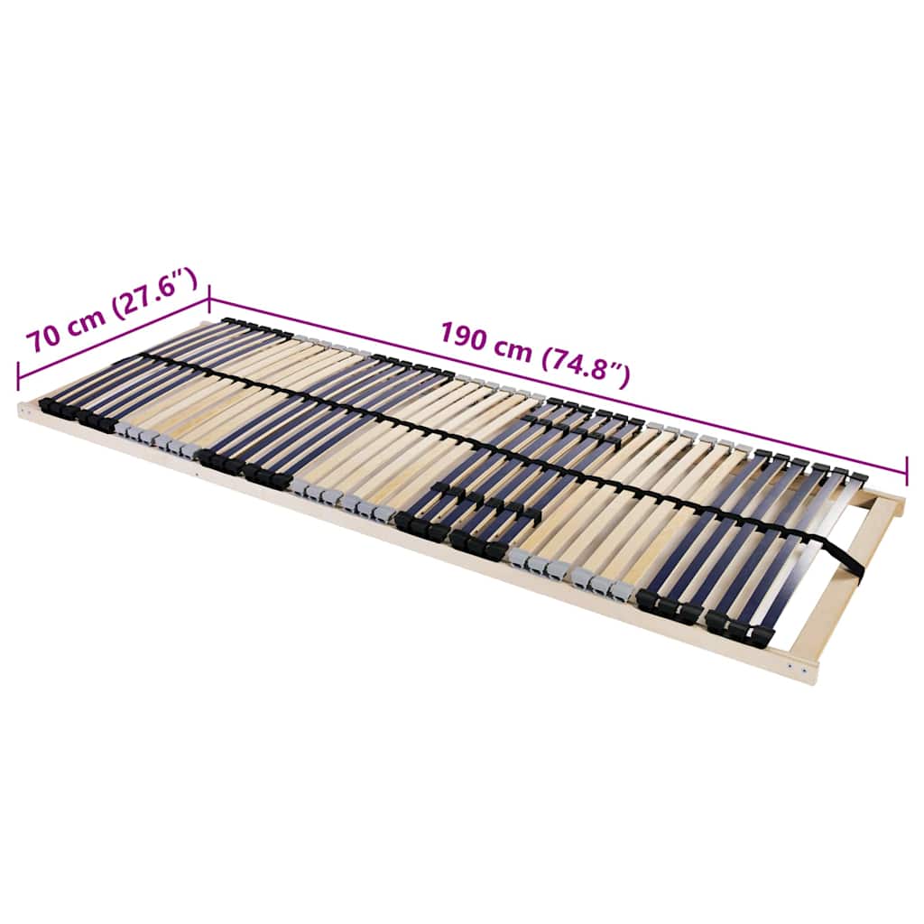 Sommier à lattes Marron 70 x 190 cm Bois de hêtre massif - XIOS