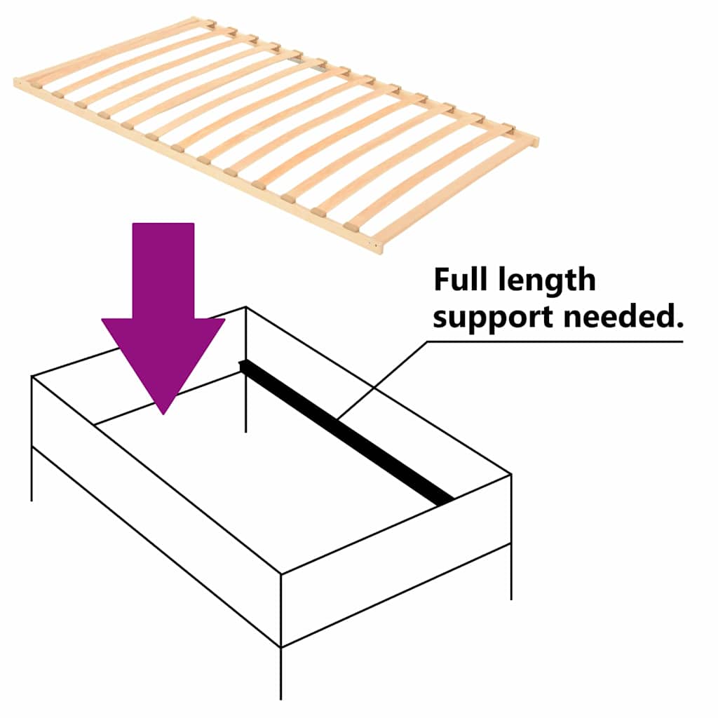 Sommier à lattes Marron 100 x 190 cm Bois de hêtre massif - XIOS