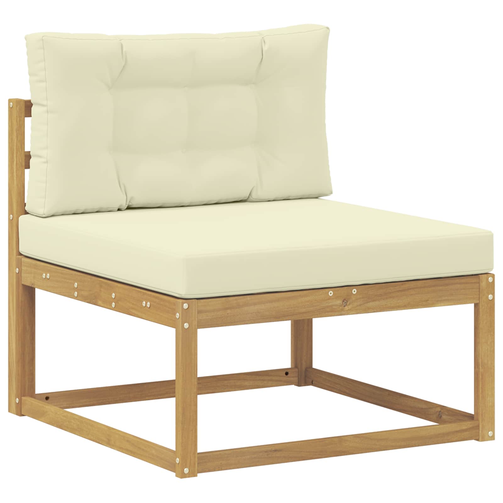 Ensemble de canapés d'extérieur 3 pcs Blanc et crème Polyester - XIOS