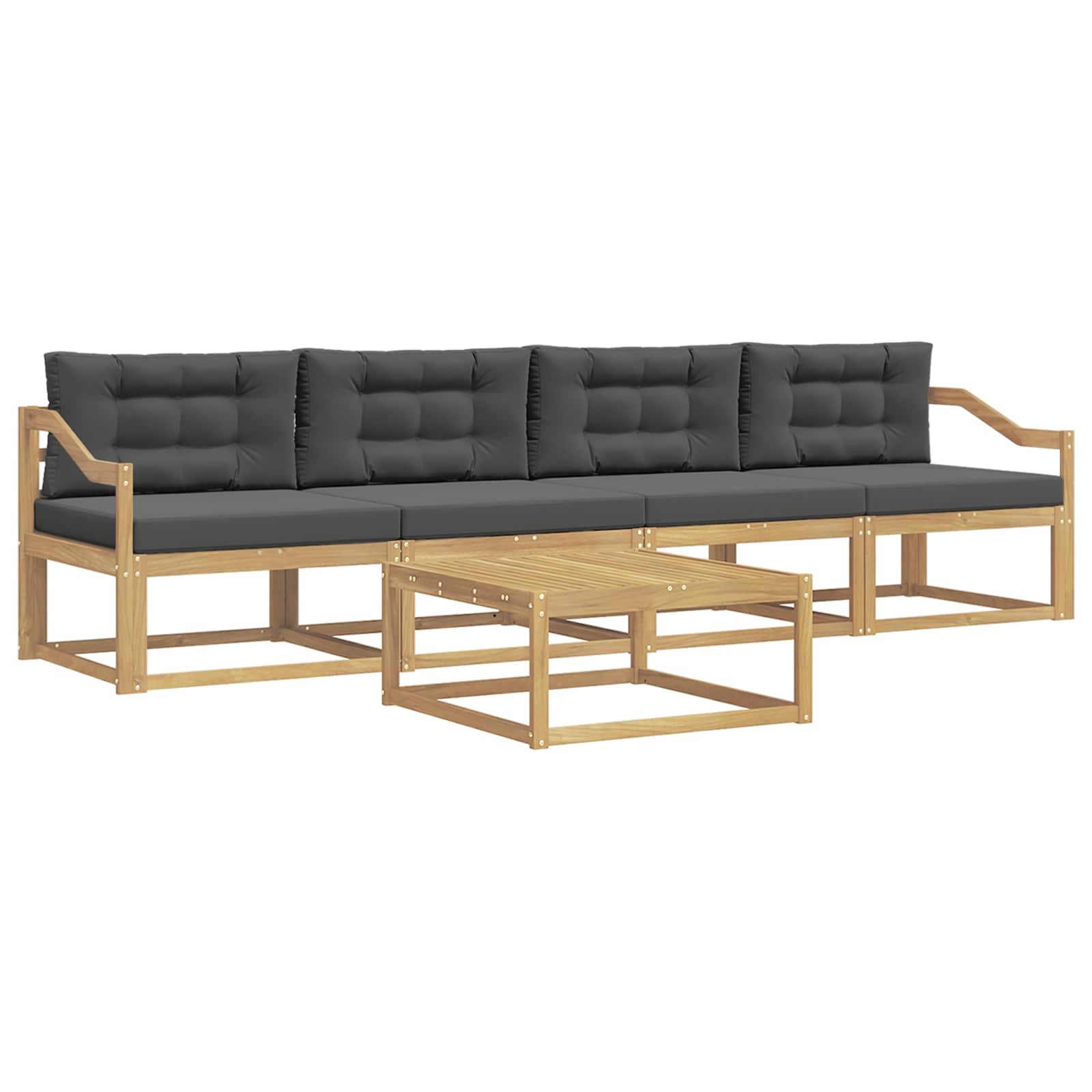 Ensemble de canapés d'extérieur 4 pcs Blanc et anthracite - XIOS