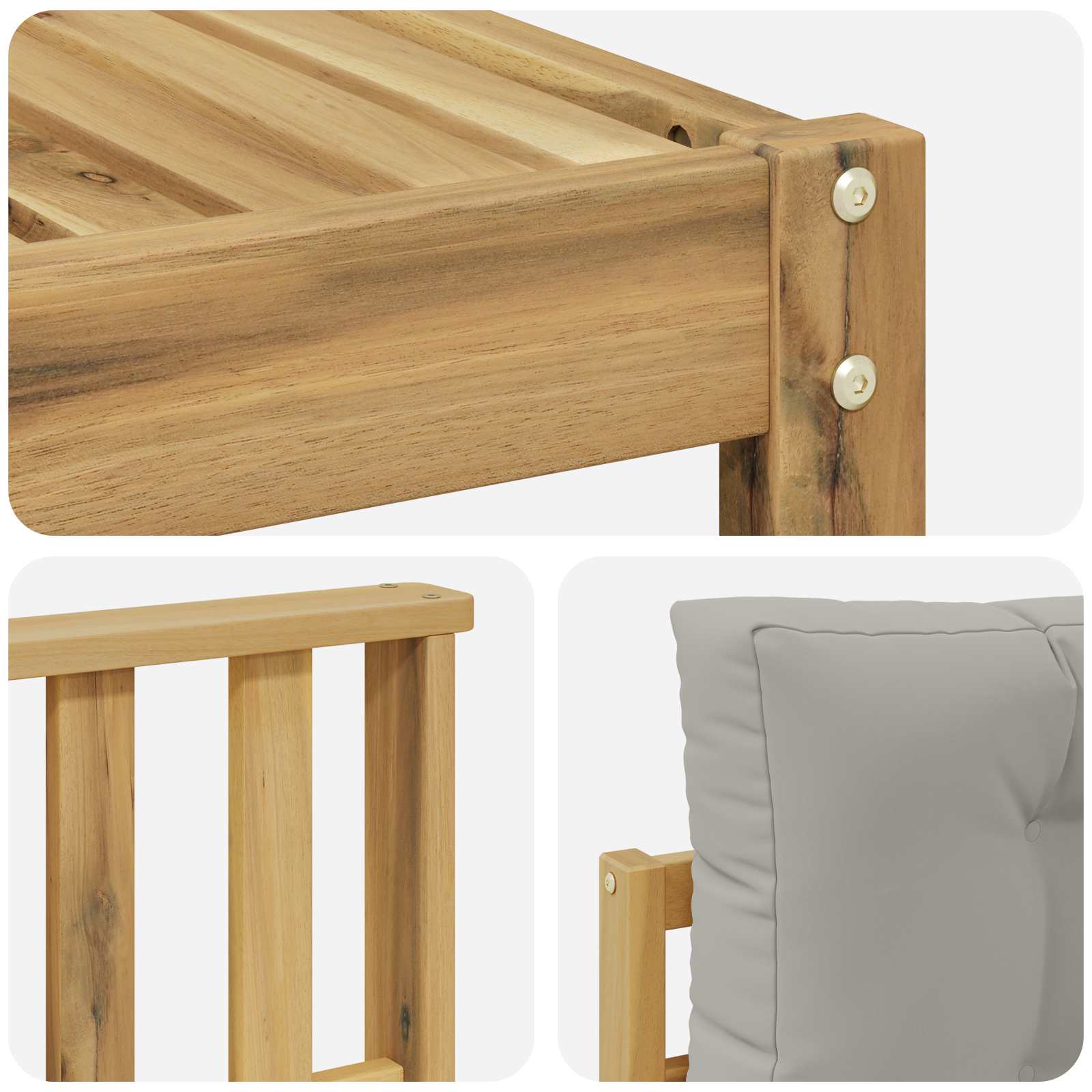 Ensemble de canapés d'extérieur 9 pcs Blanc et gris clair - XIOS