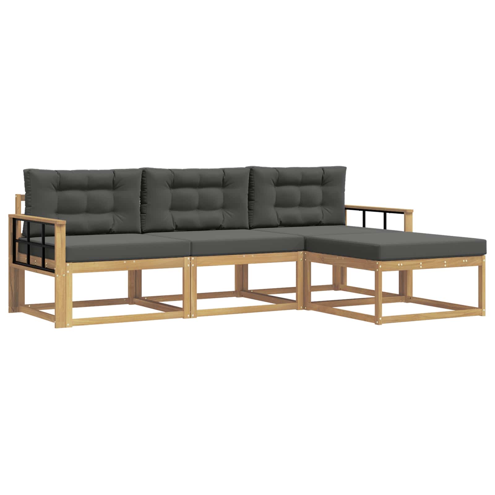 Ensemble de canapés d'extérieur 4 pcs Blanc et anthracite - XIOS