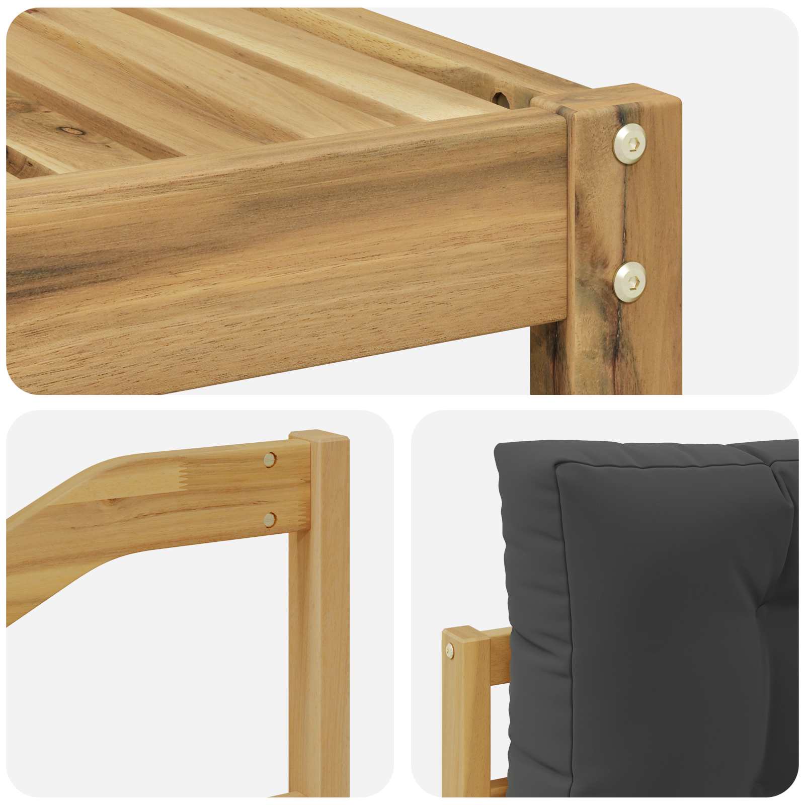 Ensemble de canapés d'extérieur 4 pcs Blanc et anthracite - XIOS