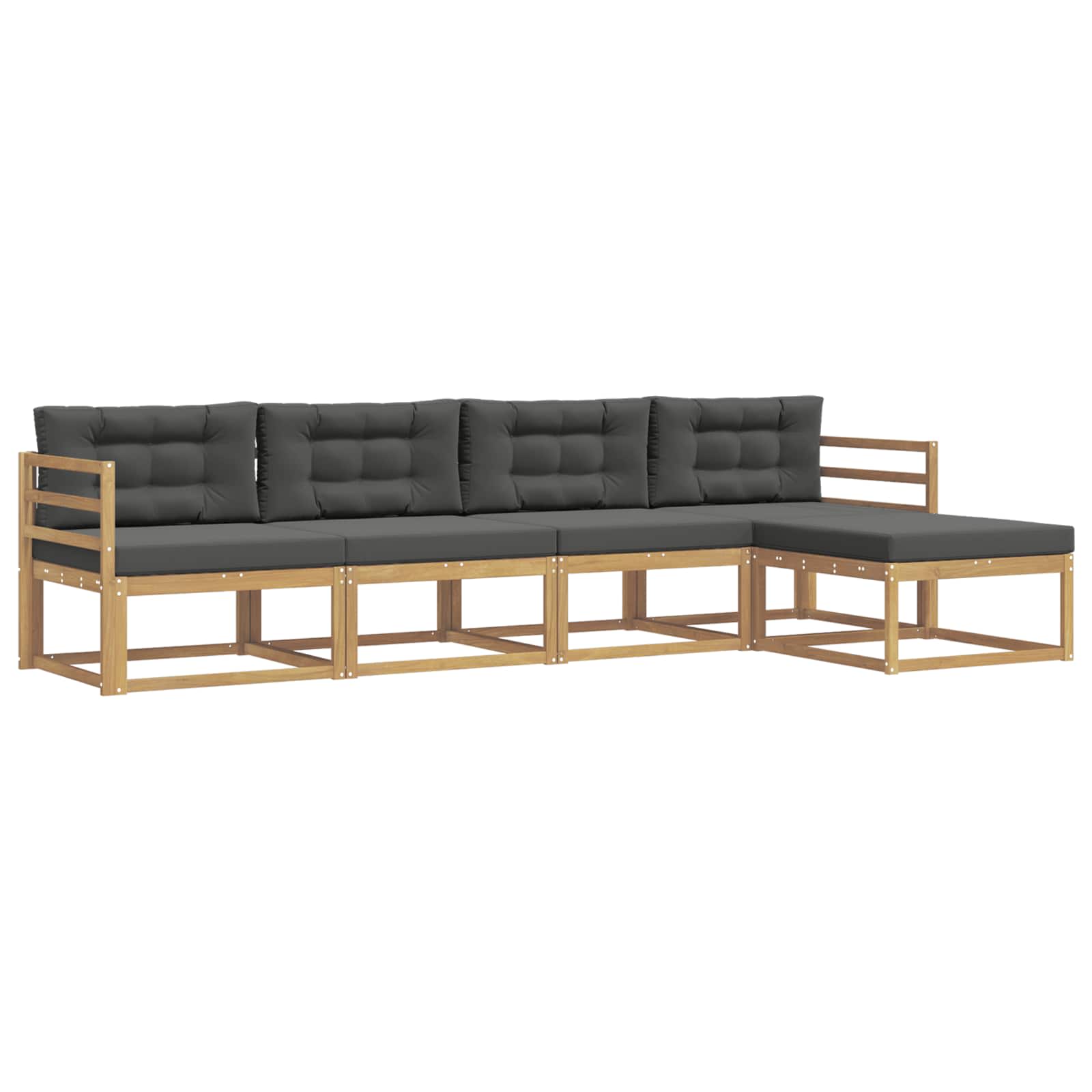 Ensemble de canapés d'extérieur 4 pcs Blanc et anthracite - XIOS