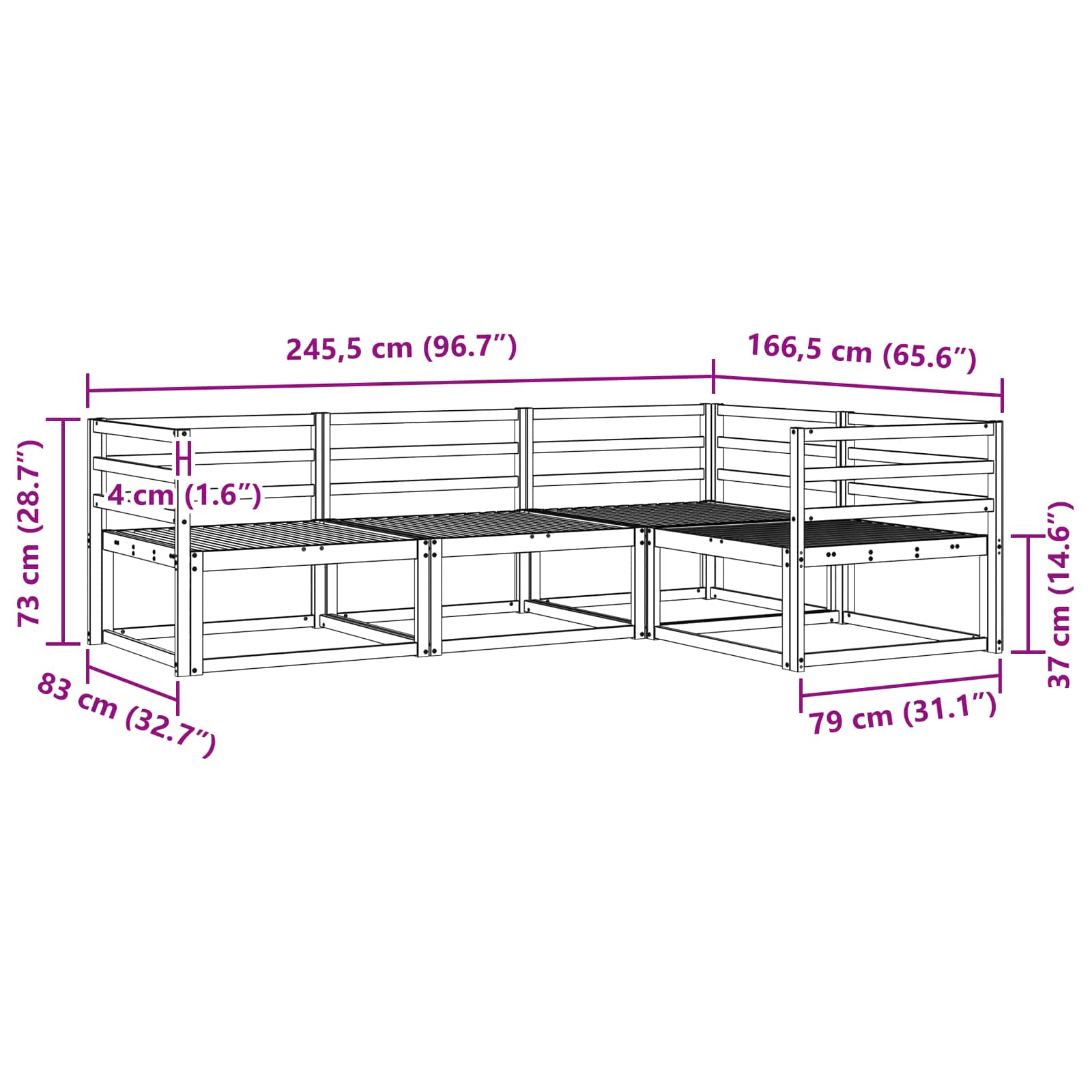 Ensemble de canapés d'extérieur 4 pcs Blanc - XIOS