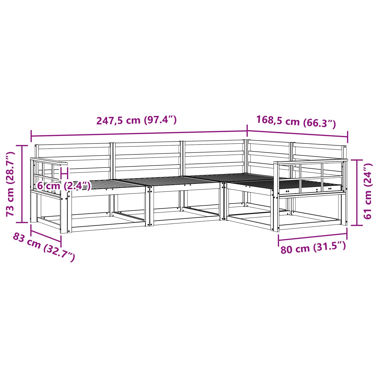 Ensemble de canapés d'extérieur 4 pcs Blanc - XIOS