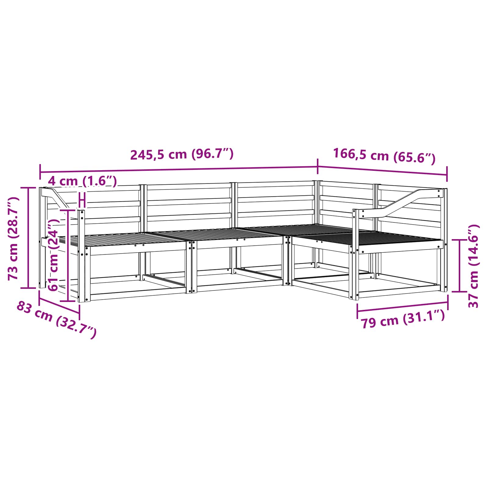 Ensemble de canapés d'extérieur 4 pcs Blanc - XIOS