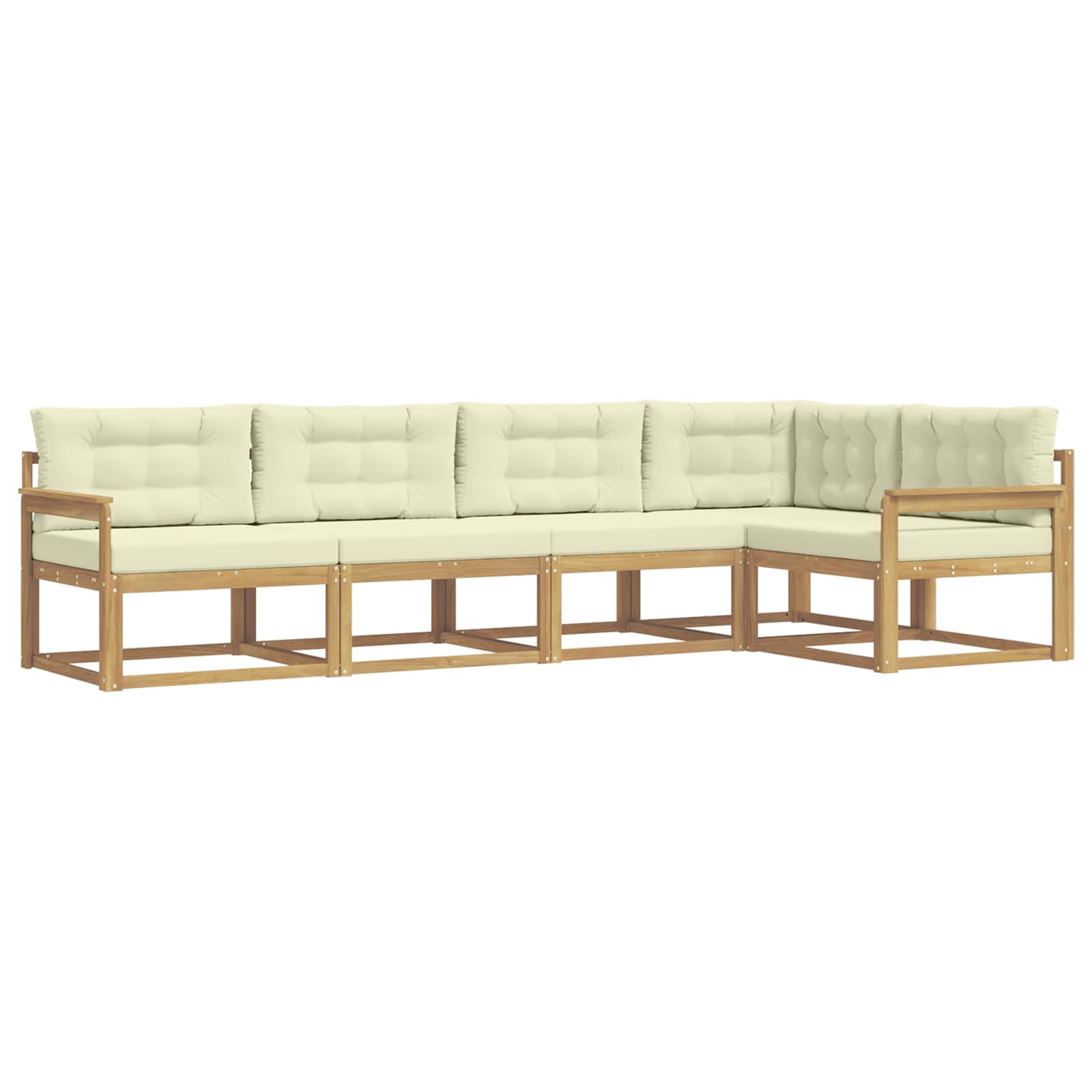 Ensemble de canapés d'extérieur 4 pcs Blanc et crème Polyester - XIOS