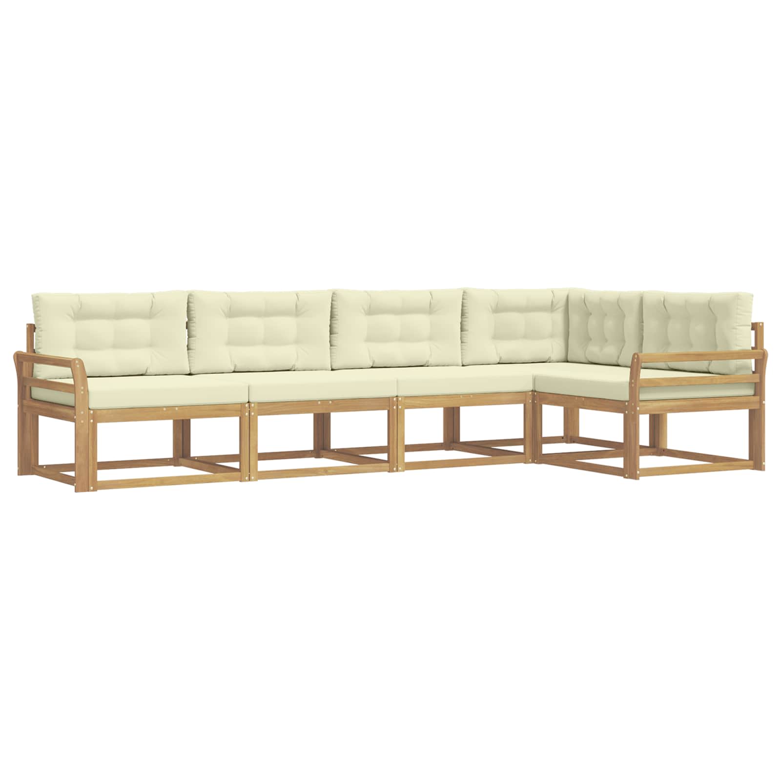 Ensemble de canapés d'extérieur 4 pcs Blanc et crème Polyester - XIOS