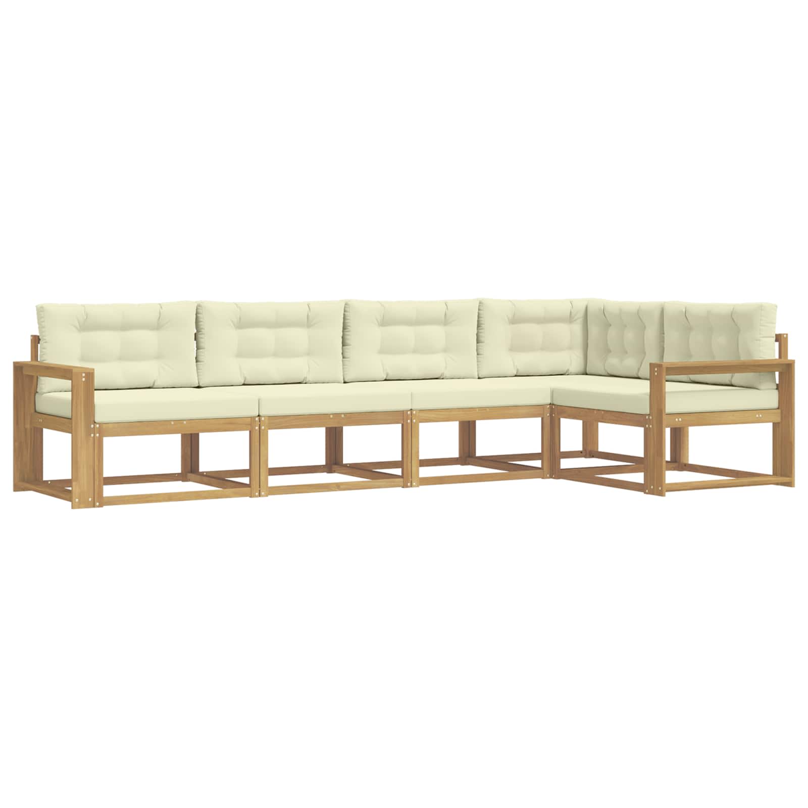 Ensemble de canapés d'extérieur 4 pcs Blanc et crème Polyester - XIOS