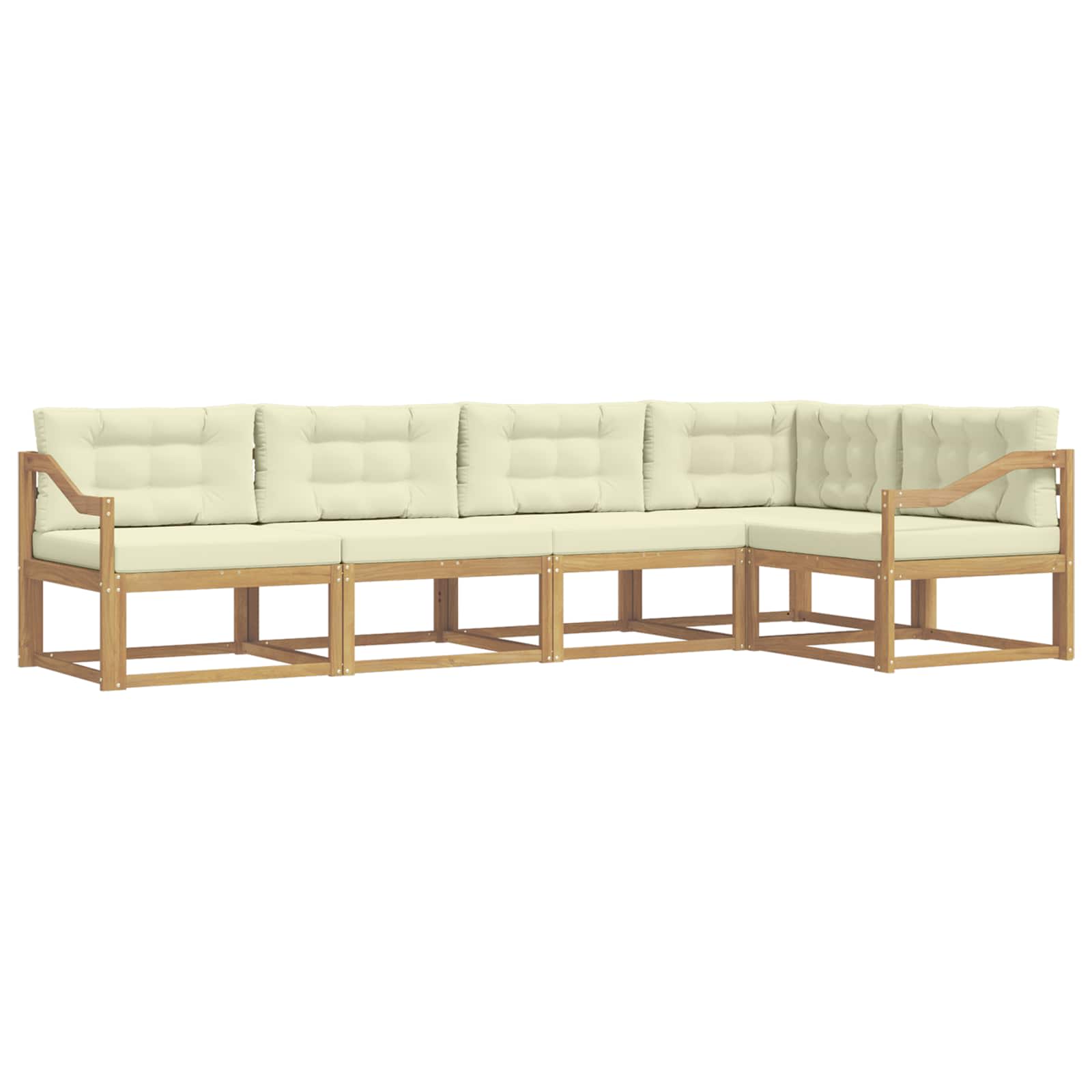 Ensemble de canapés d'extérieur 4 pcs Blanc et crème Polyester - XIOS