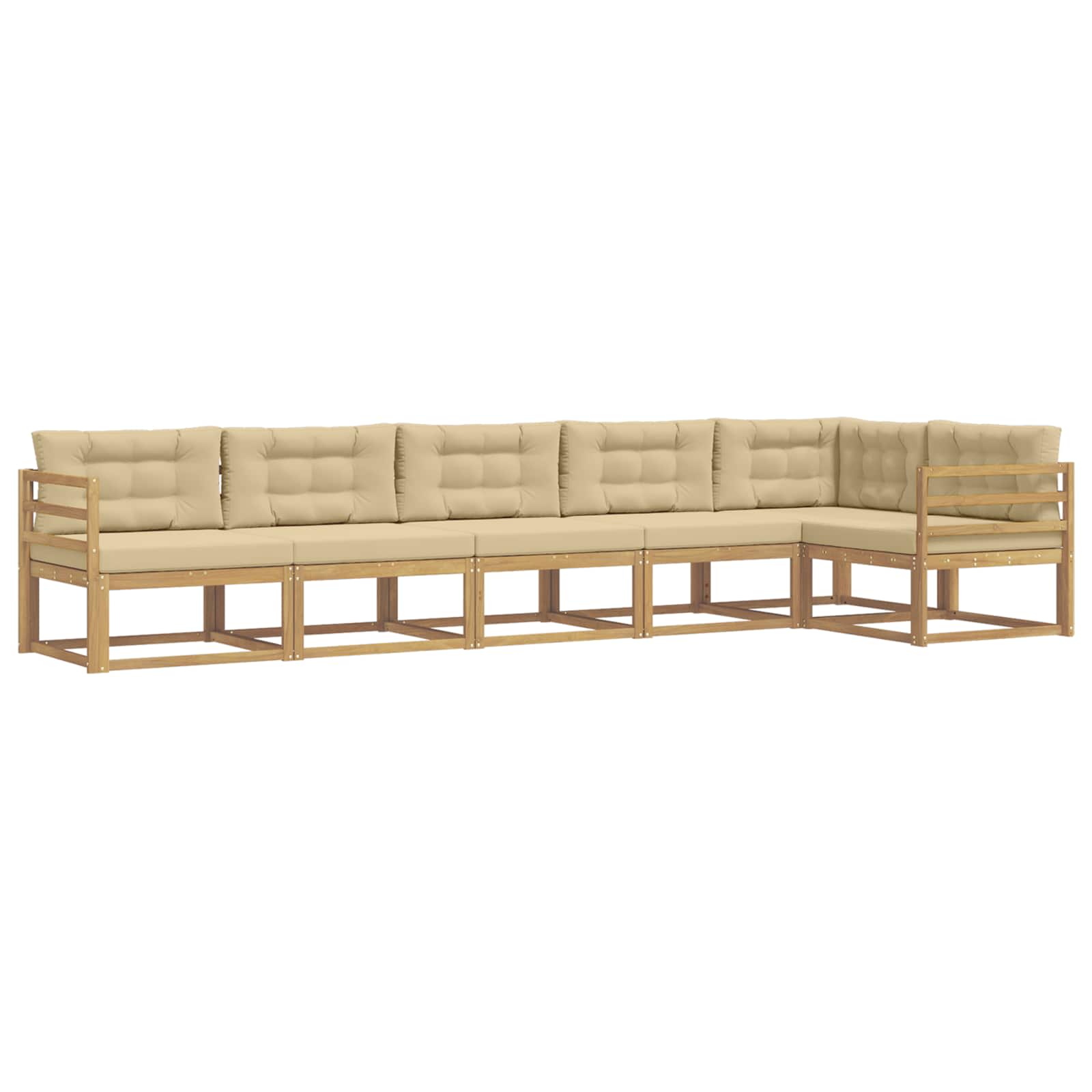 Ensemble de canapés d'extérieur 4 pcs Blanc et Beige Polyester - XIOS
