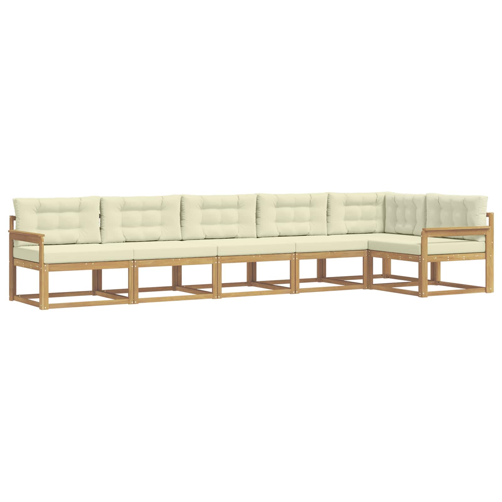 Ensemble de canapés d'extérieur 4 pcs Blanc et crème Polyester - XIOS