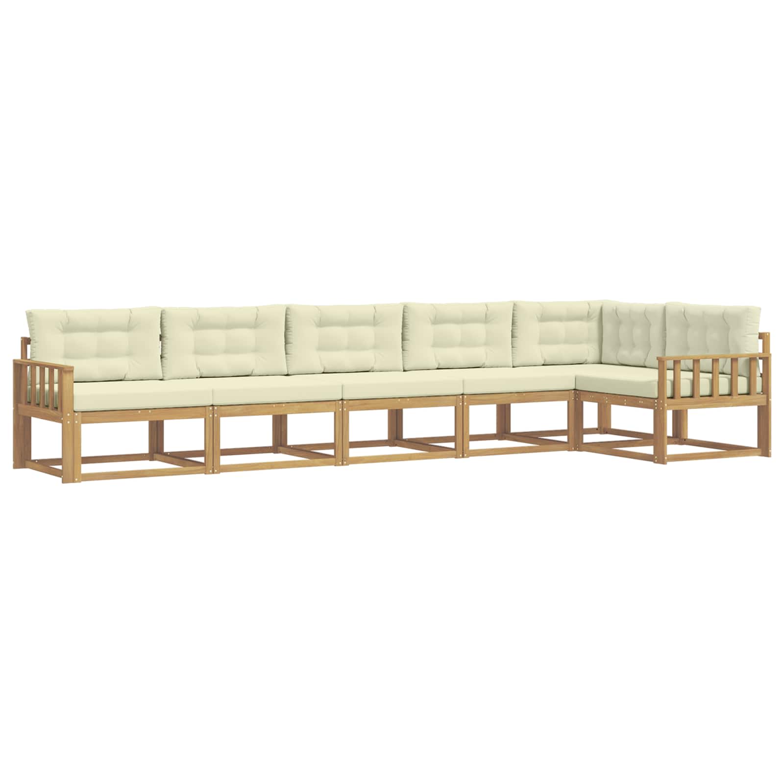 Ensemble de canapés d'extérieur 4 pcs Blanc et crème Polyester - XIOS