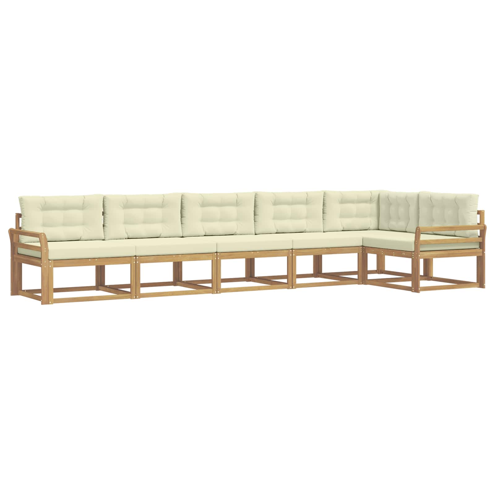 Ensemble de canapés d'extérieur 4 pcs Blanc et crème Polyester - XIOS