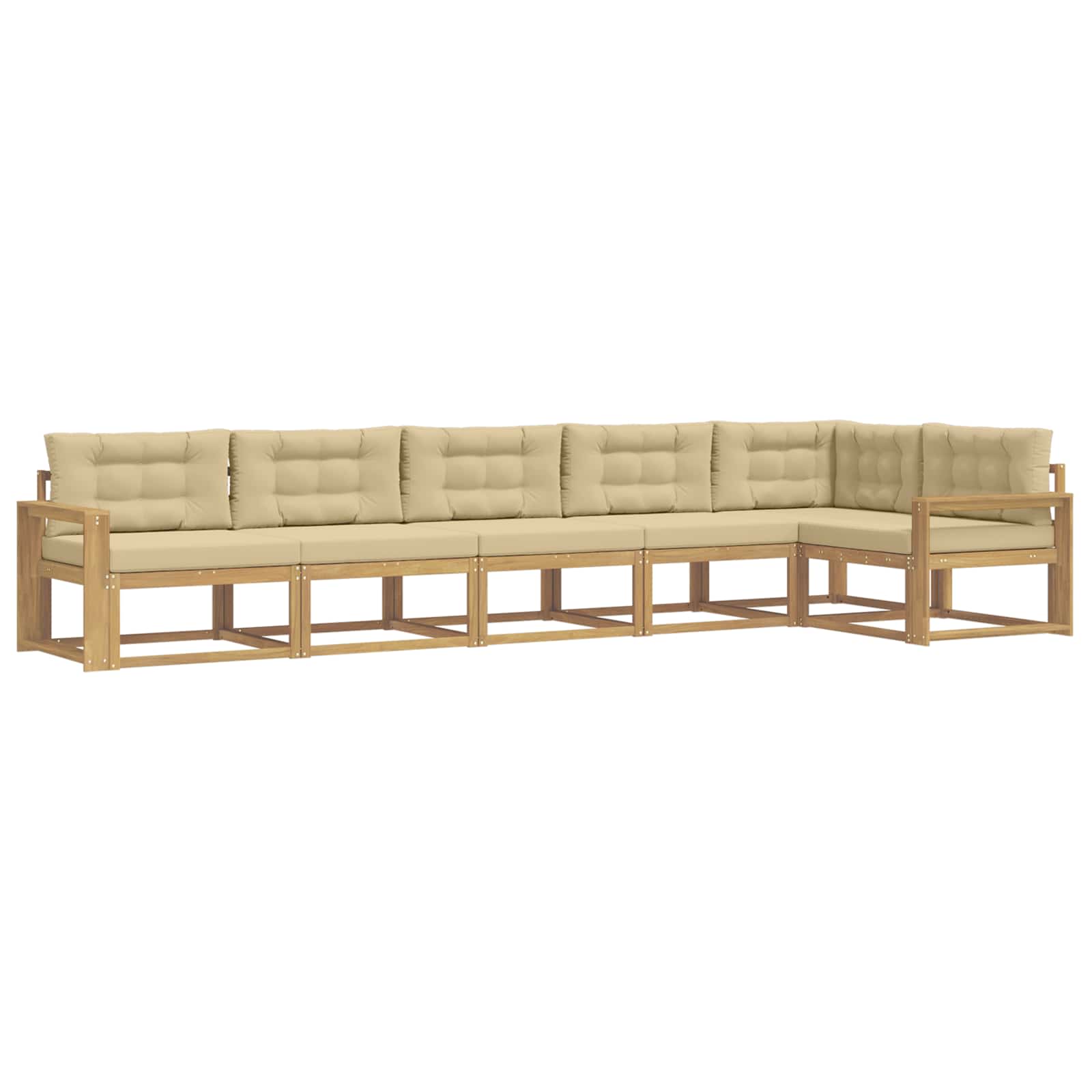 Ensemble de canapés d'extérieur 4 pcs Blanc et Beige Polyester - XIOS