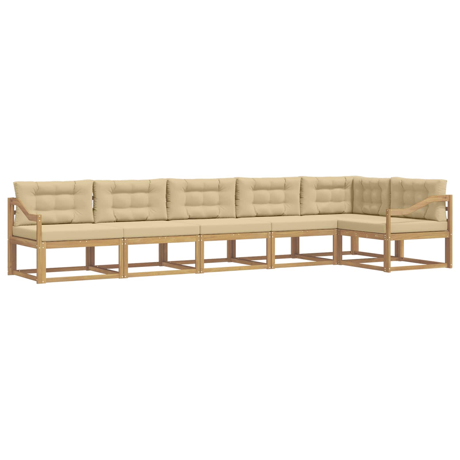 Ensemble de canapés d'extérieur 4 pcs Blanc et Beige Polyester - XIOS