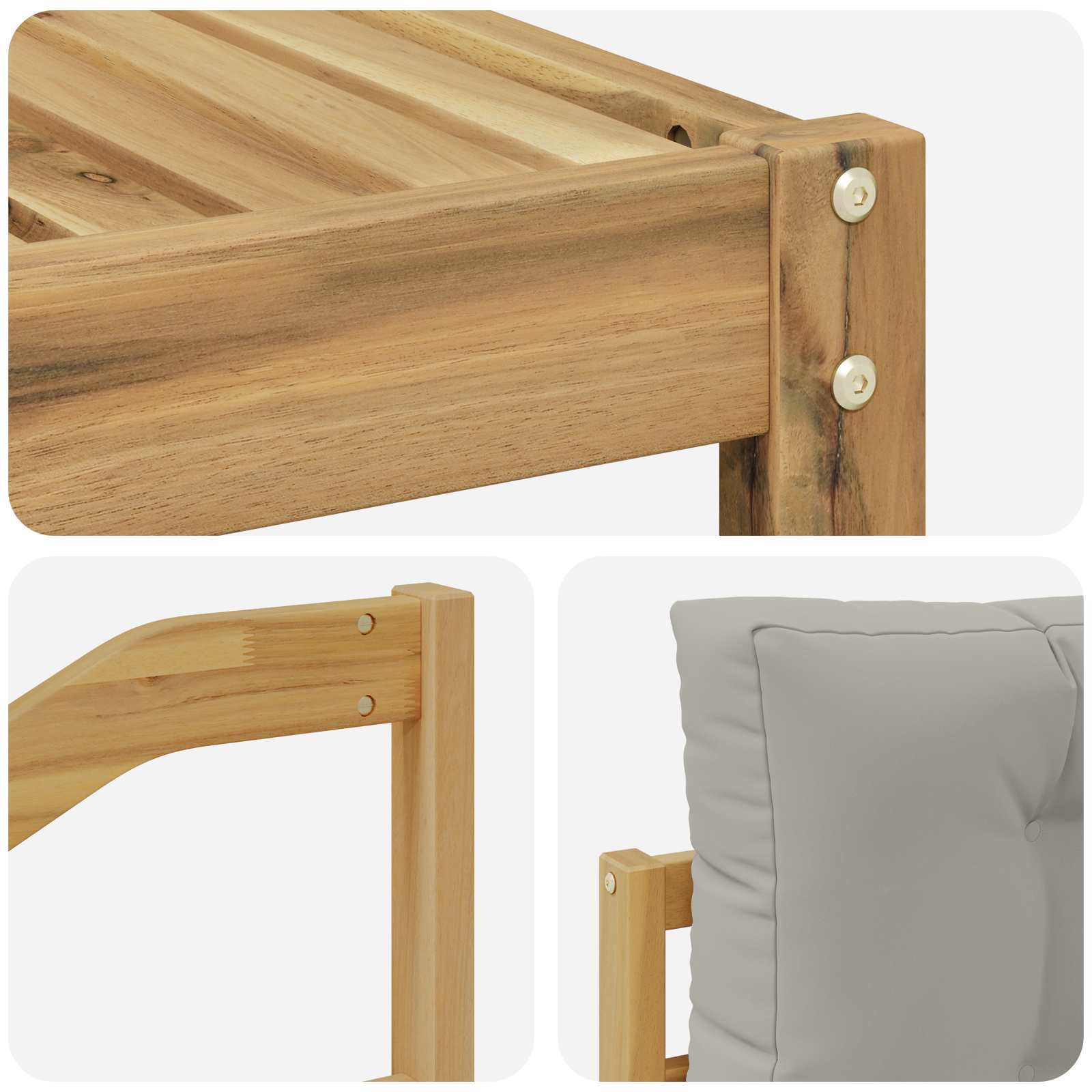 Ensemble de canapés d'extérieur 9 pcs Blanc et gris clair - XIOS