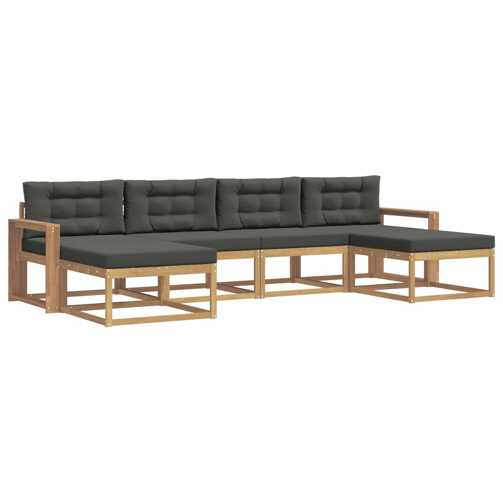 Ensemble de canapés d'extérieur 6 pcs Blanc et anthracite - XIOS