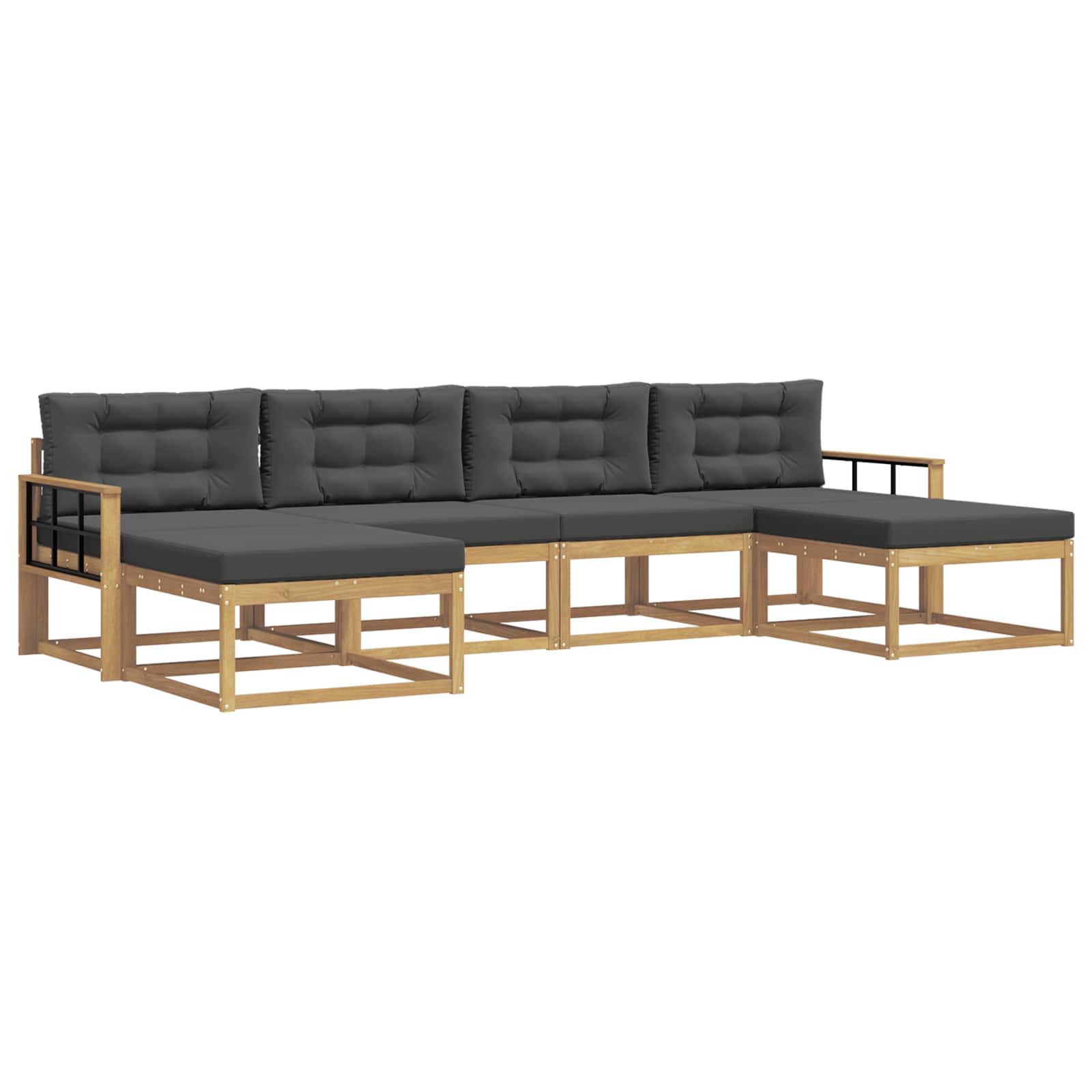Ensemble de canapés d'extérieur 6 pcs Blanc et anthracite - XIOS