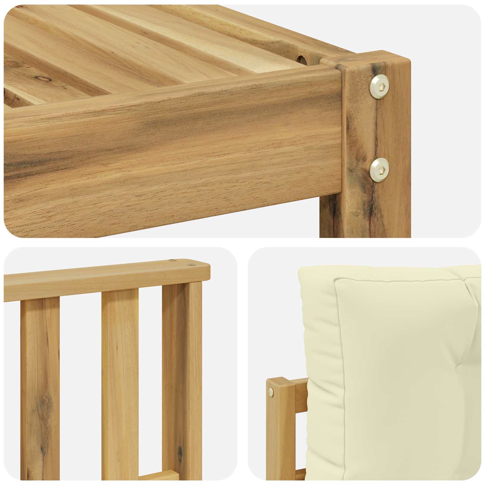 Ensemble de canapés d'extérieur 9 pcs Blanc et crème - XIOS