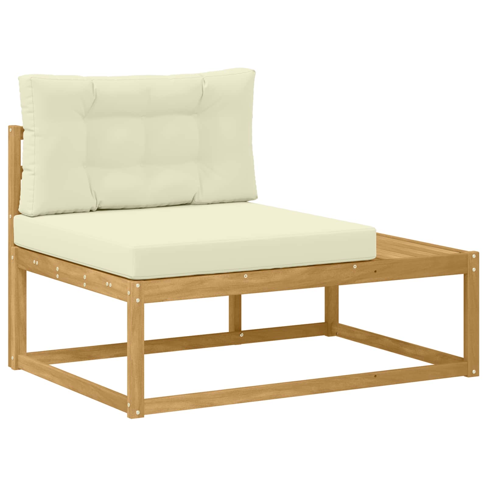 Ensemble de canapés d'extérieur 5 pc Blanc Polyester