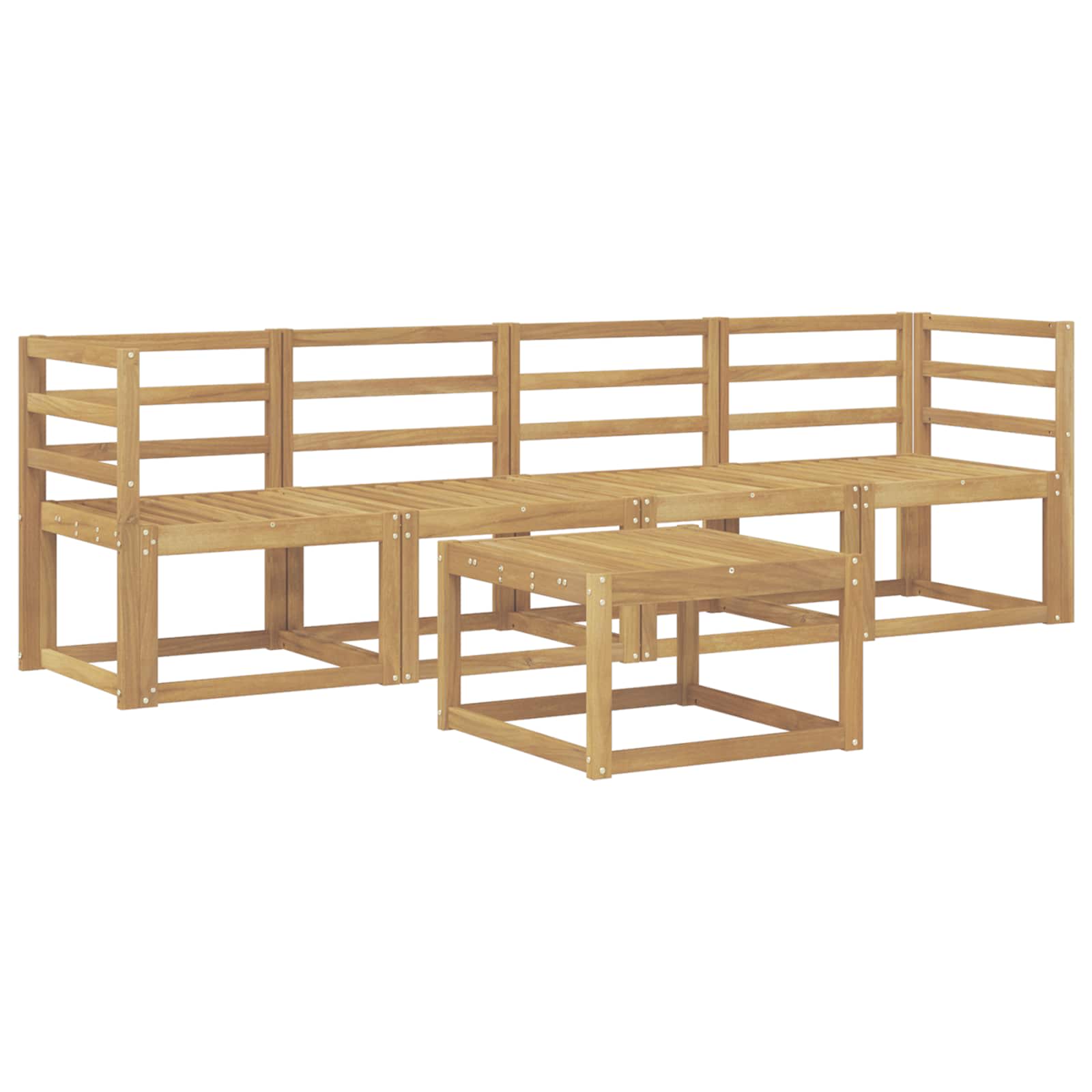 Ensemble de canapés d'extérieur 5 pcs Blanc 59 x 59 x 37 cm - XIOS