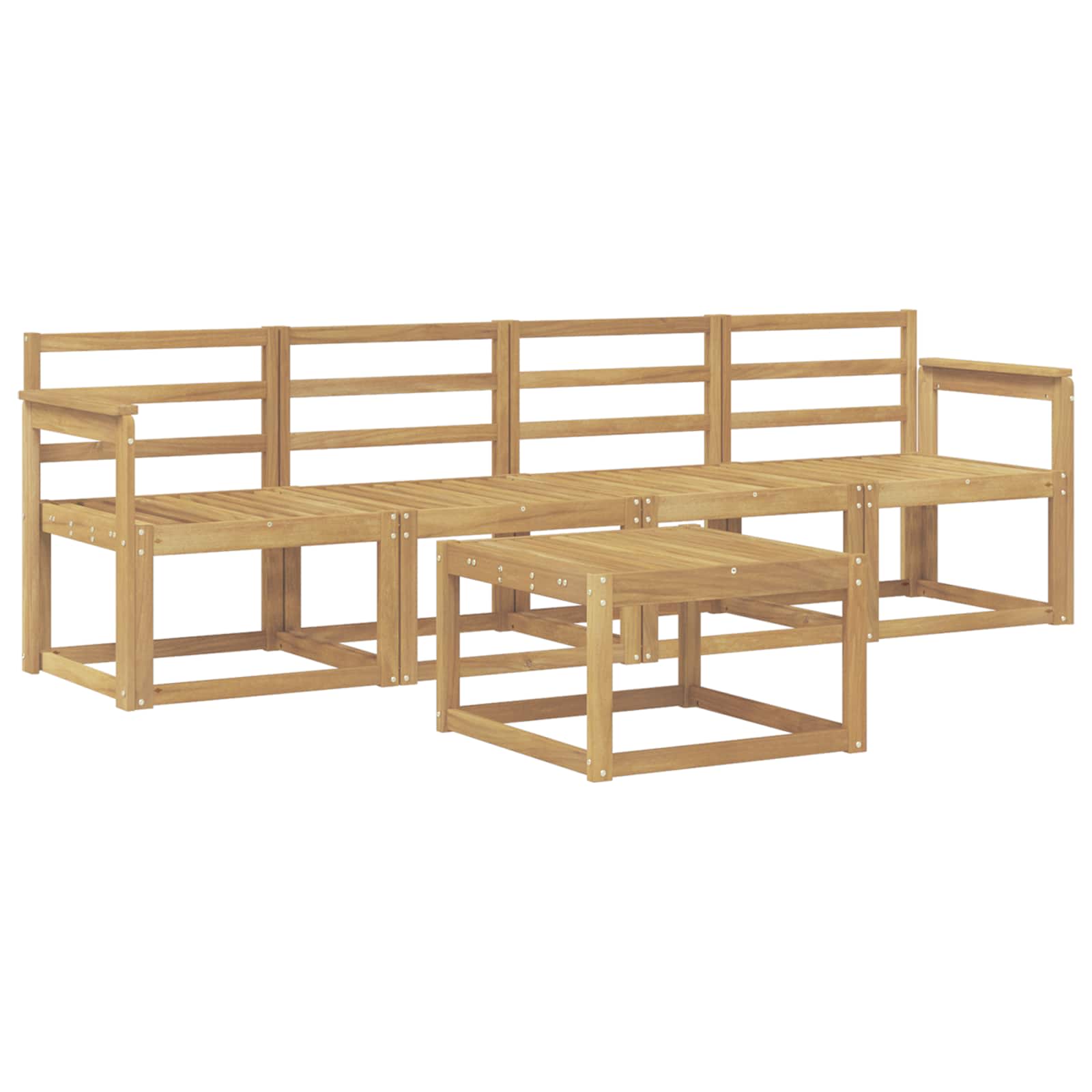 Ensemble de canapés d'extérieur 5 pcs Blanc 59 x 59 x 37 cm - XIOS