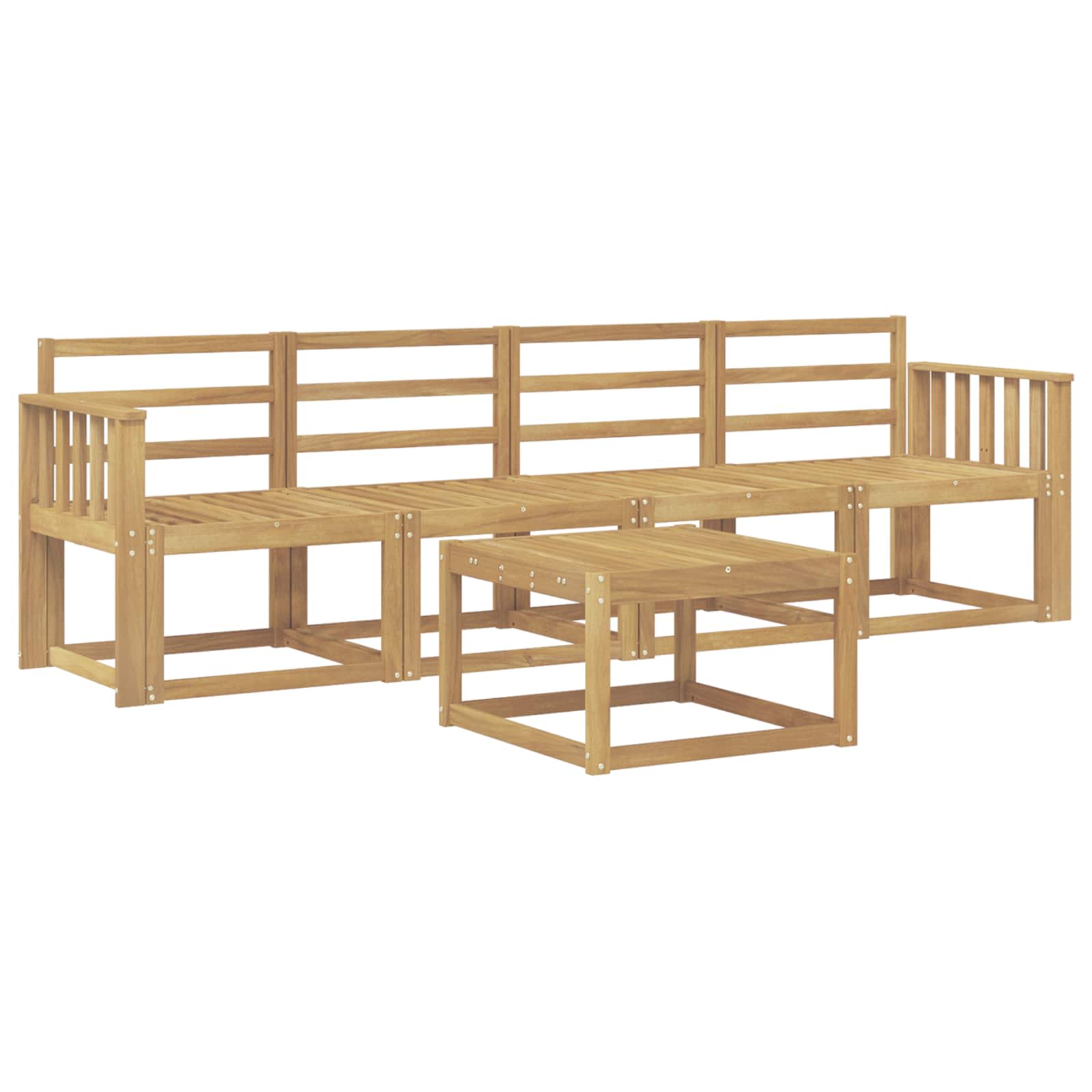 Ensemble de canapés d'extérieur 5 pcs Blanc 59 x 59 x 37 cm - XIOS