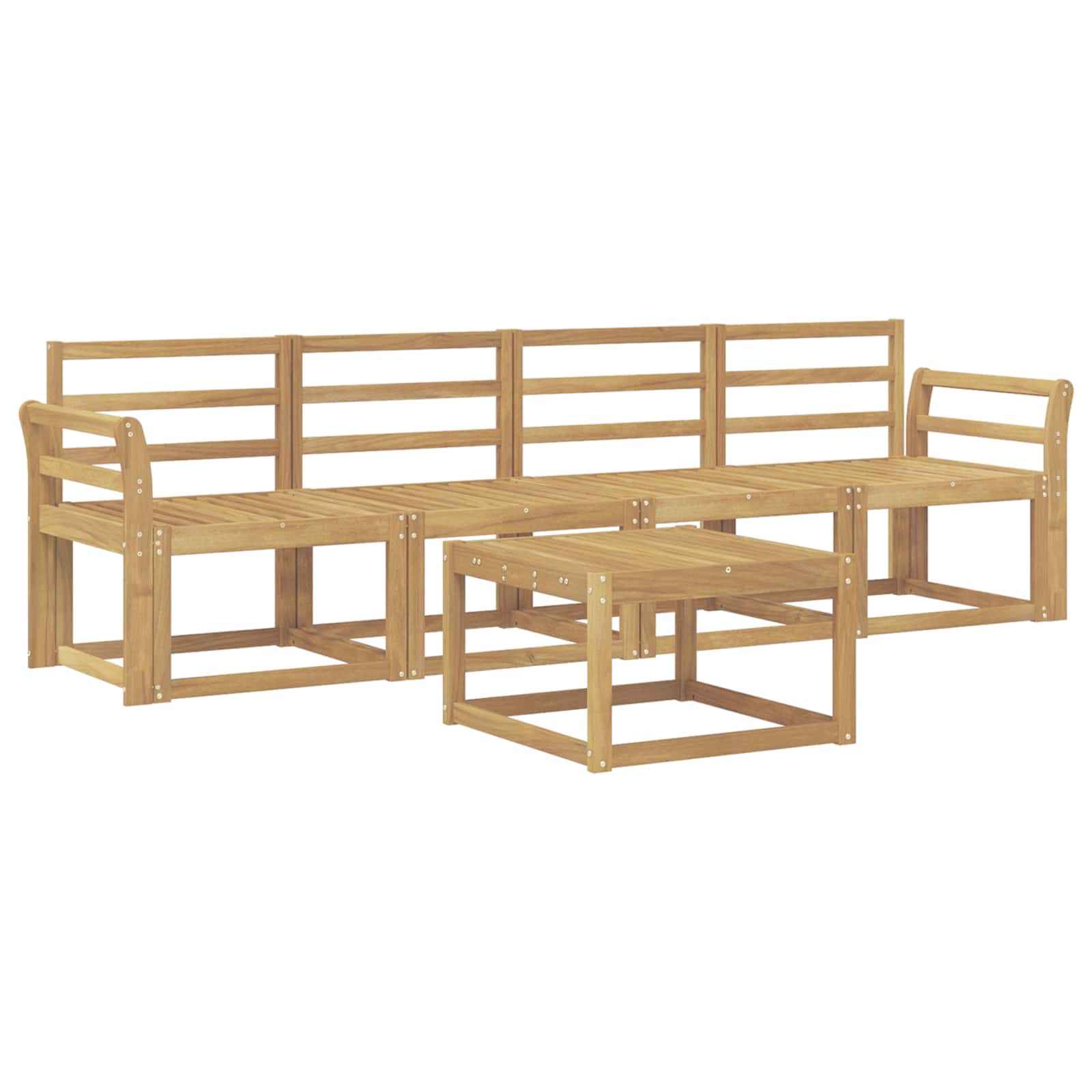 Ensemble de canapés d'extérieur 5 pcs Blanc 59 x 59 x 37 cm - XIOS