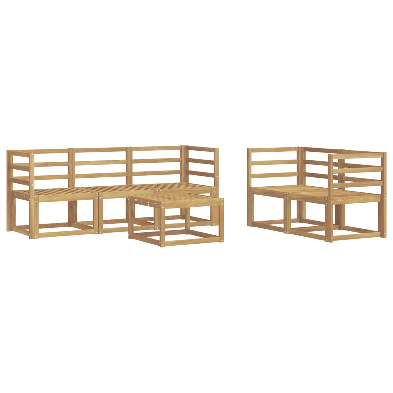 Ensemble de canapés d'extérieur 6 pcs Blanc 59 x 59 x 37 cm - XIOS