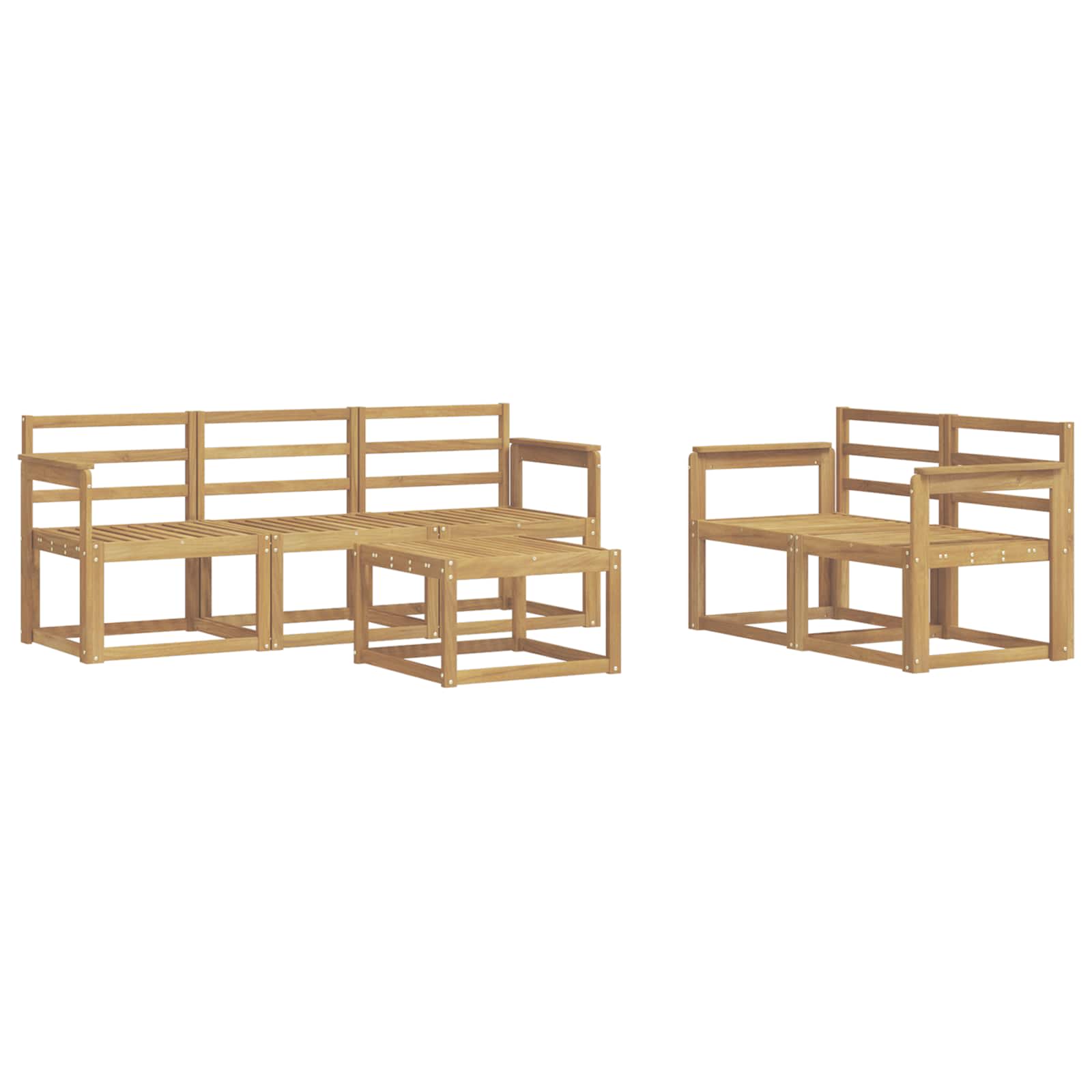 Ensemble de canapés d'extérieur 6 pcs Blanc 59 x 59 x 37 cm - XIOS