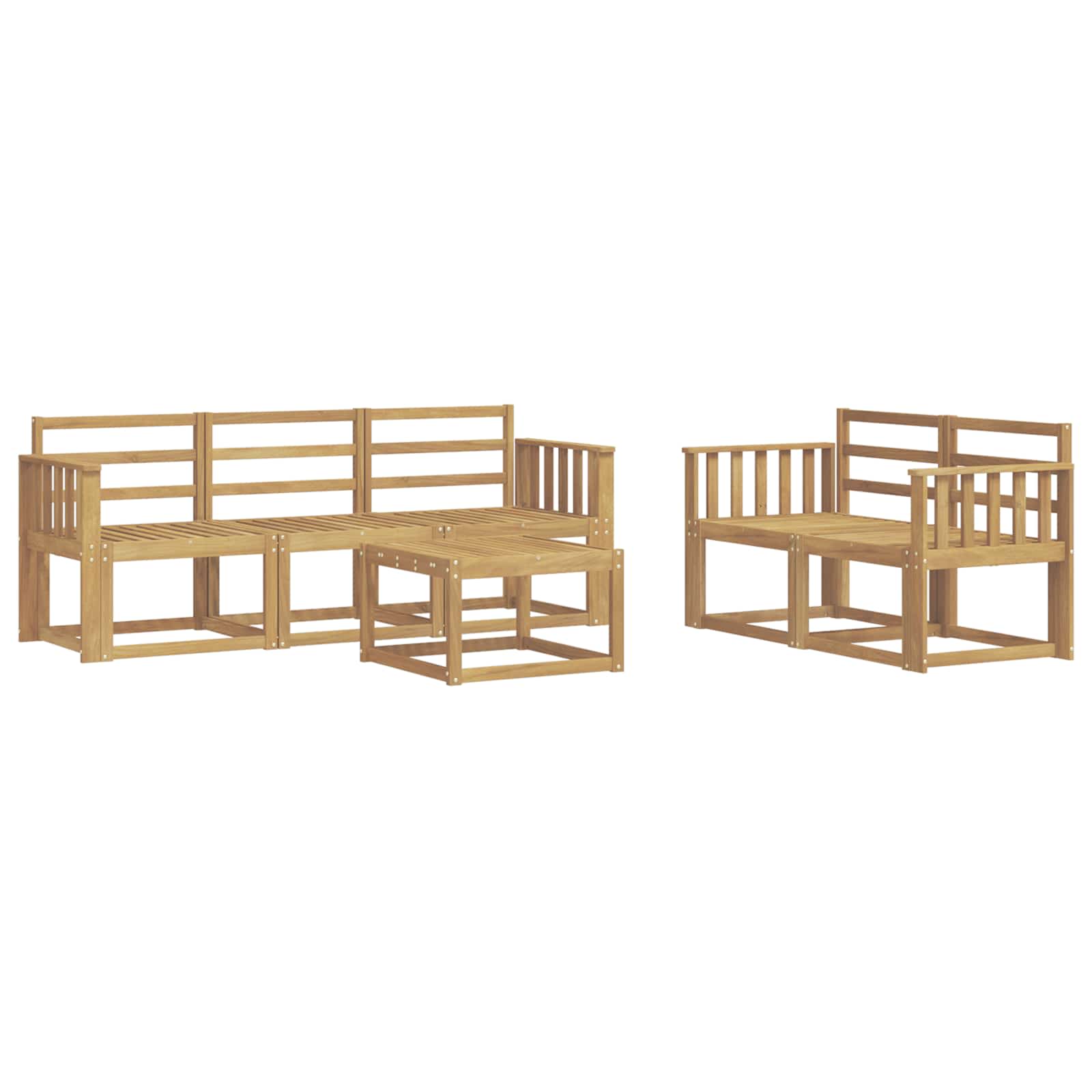 Ensemble de canapés d'extérieur 6 pcs Blanc 59 x 59 x 37 cm - XIOS