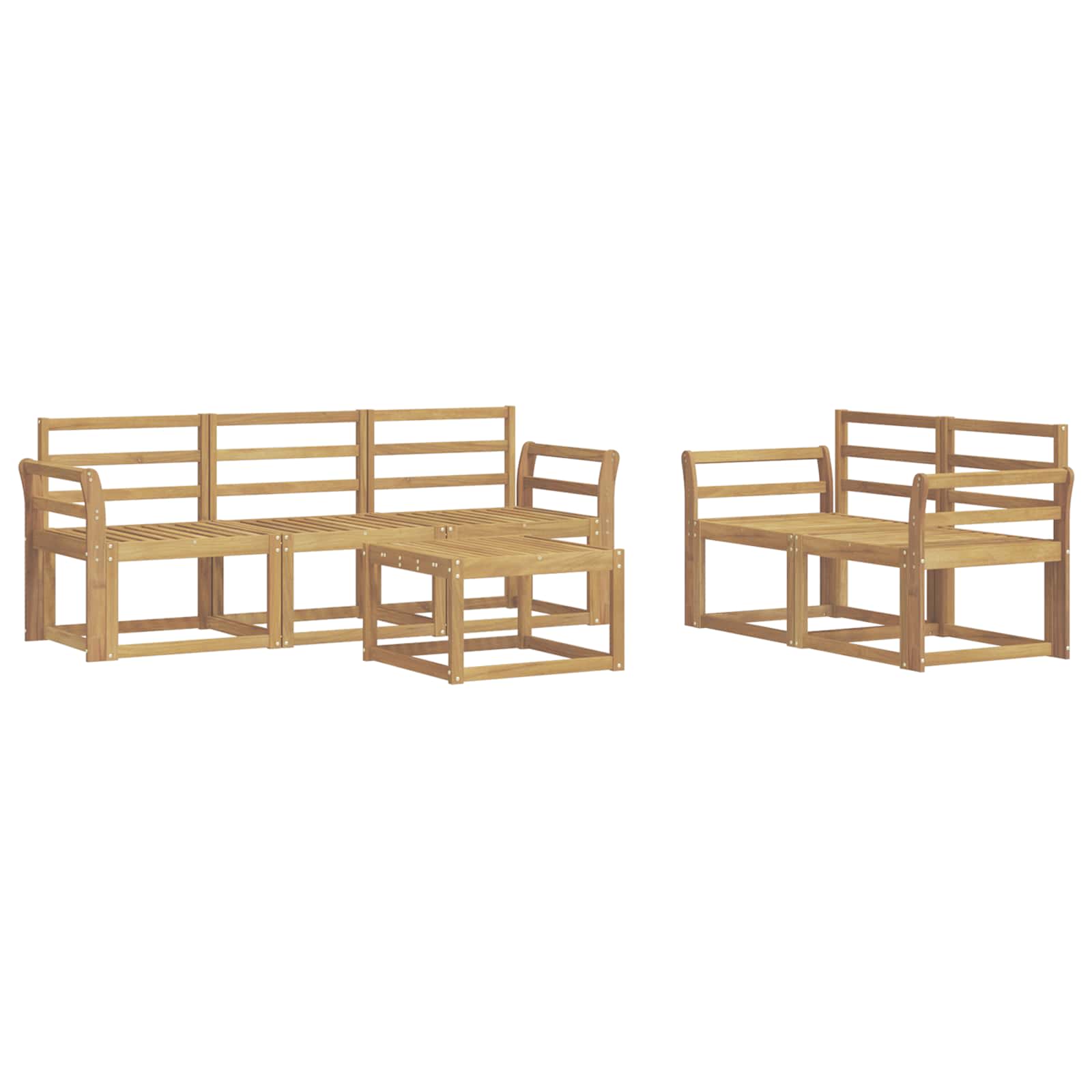 Ensemble de canapés d'extérieur 6 pcs Blanc 59 x 59 x 37 cm - XIOS