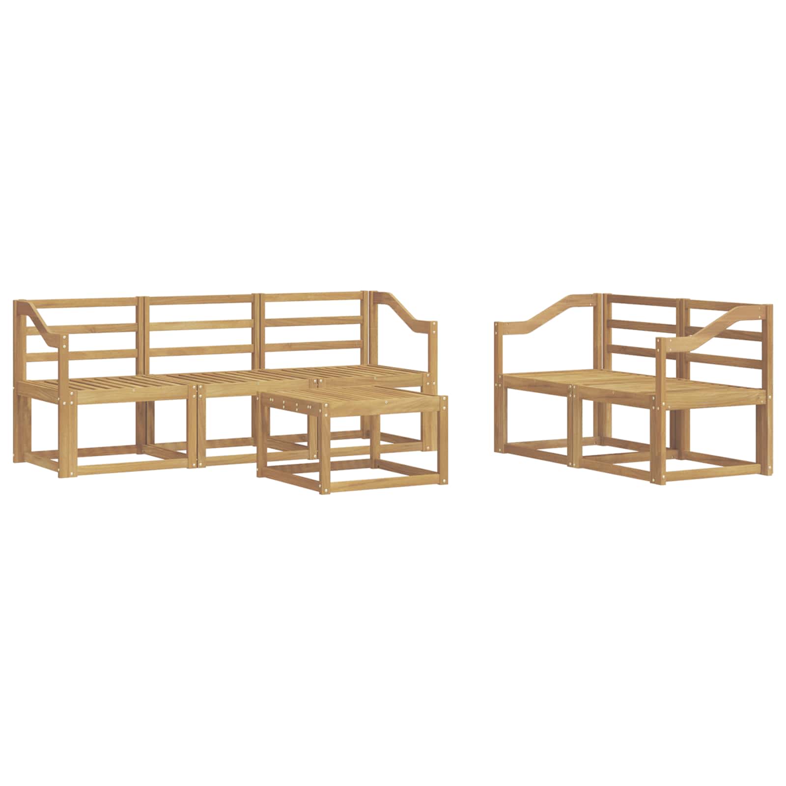 Ensemble de canapés d'extérieur 6 pcs Blanc 59 x 59 x 37 cm - XIOS