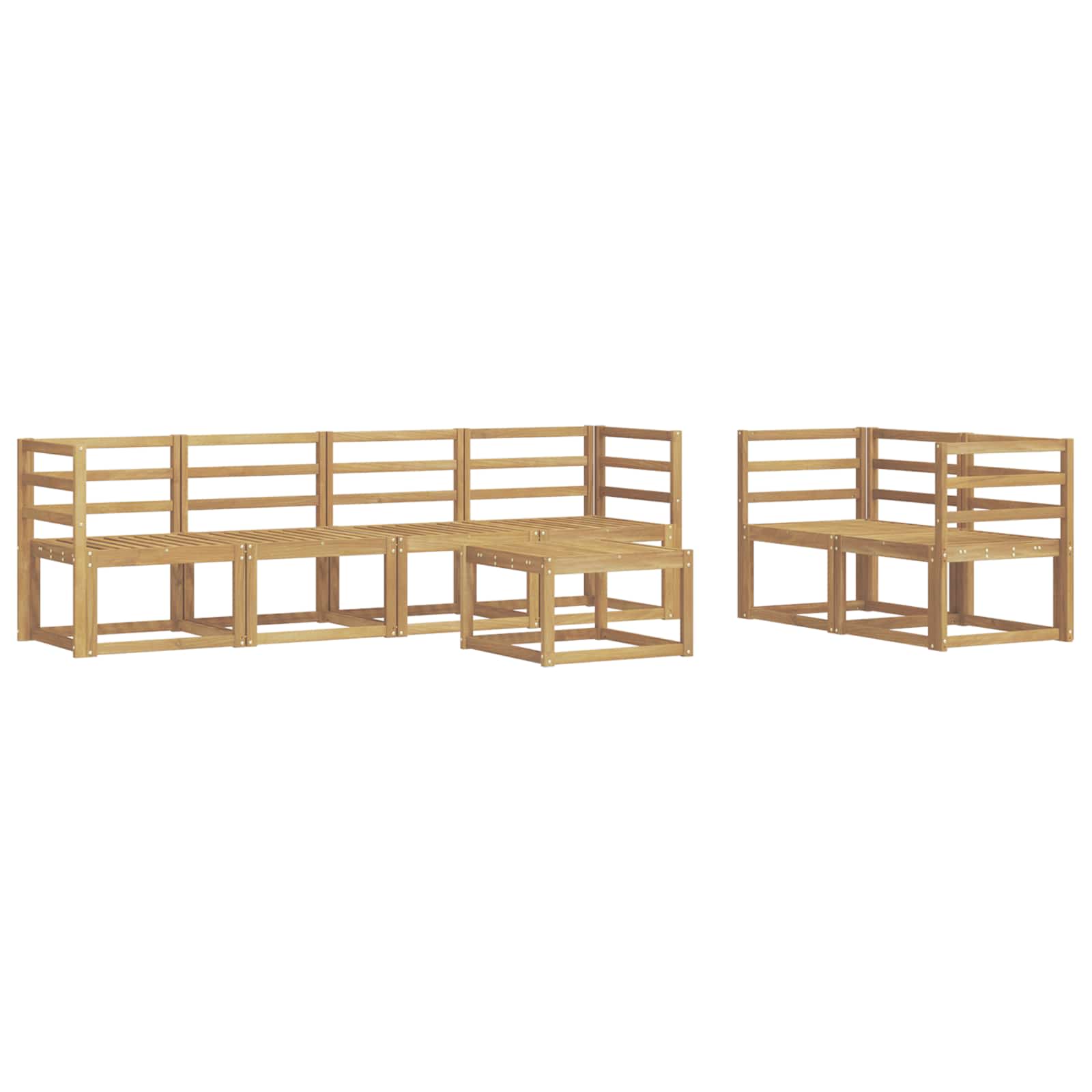 Ensemble de canapés d'extérieur 7 pcs Blanc 59 x 59 x 37 cm - XIOS
